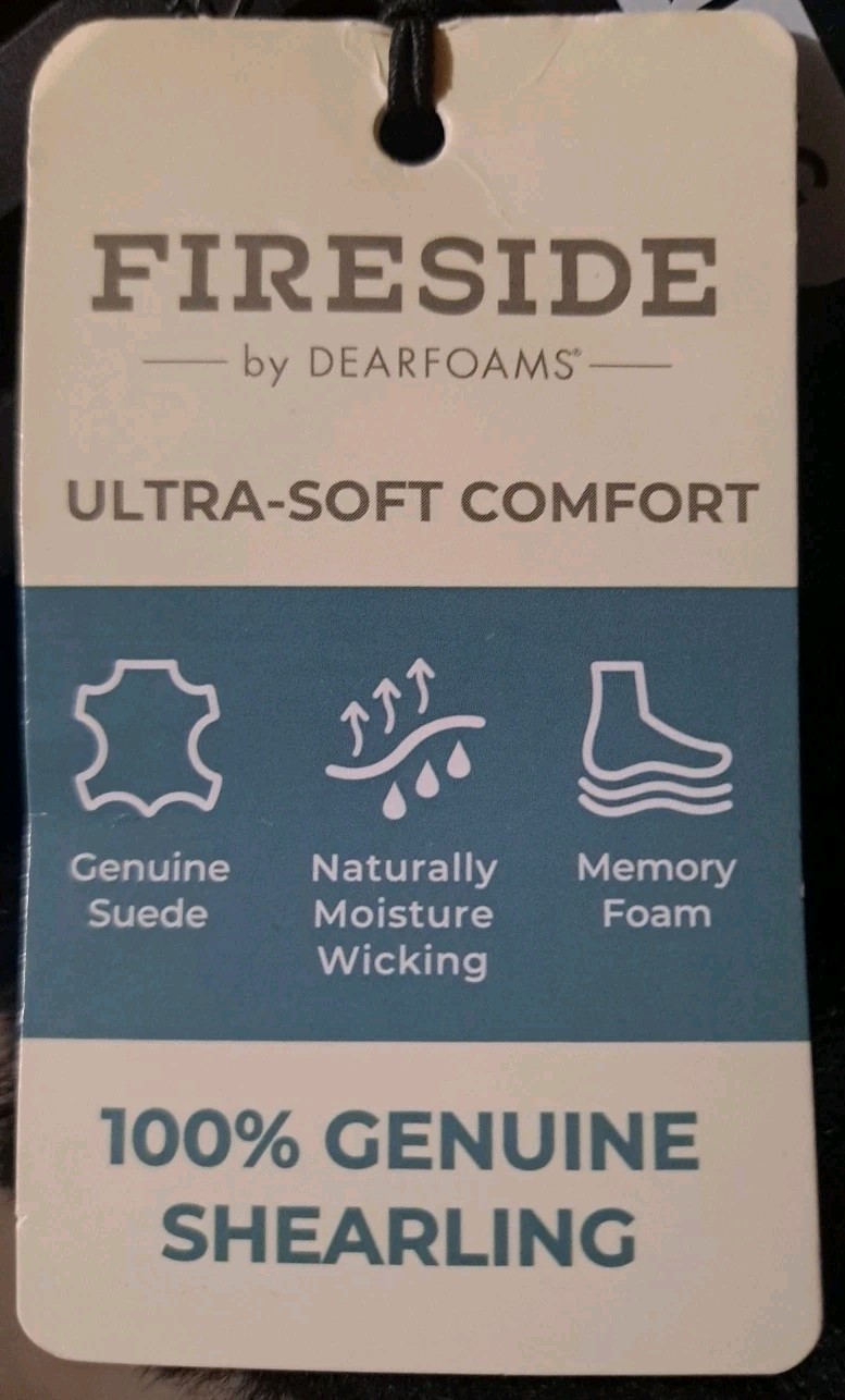 NEW Fireside by Dearfoams Womens Size 11 Adelaide Genuine Shearling Clog Slipper