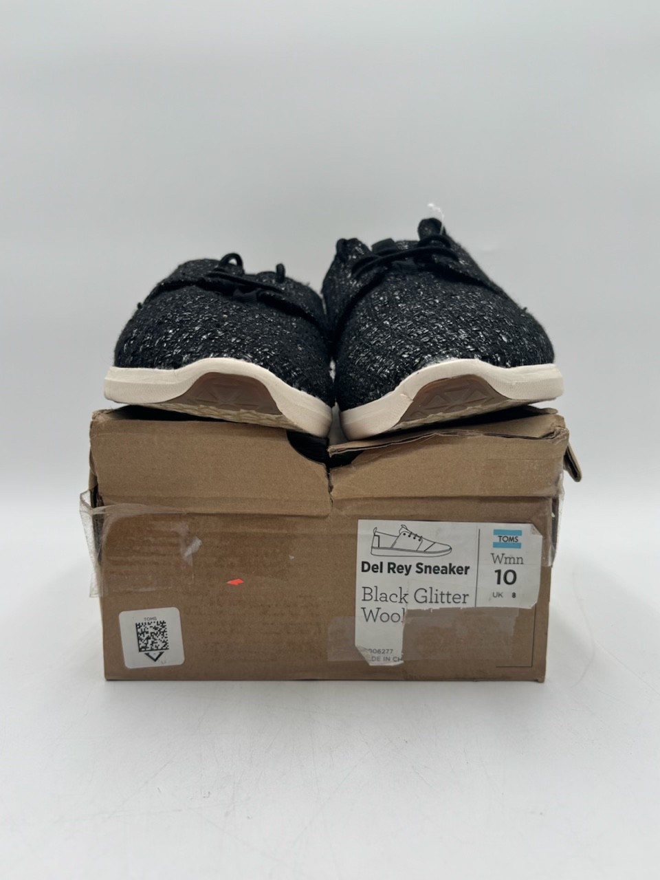 Tom’s DEL REY SNEAKER GLITTER WOOL Women’s NEW Women’s Sneaker Black US Size 10