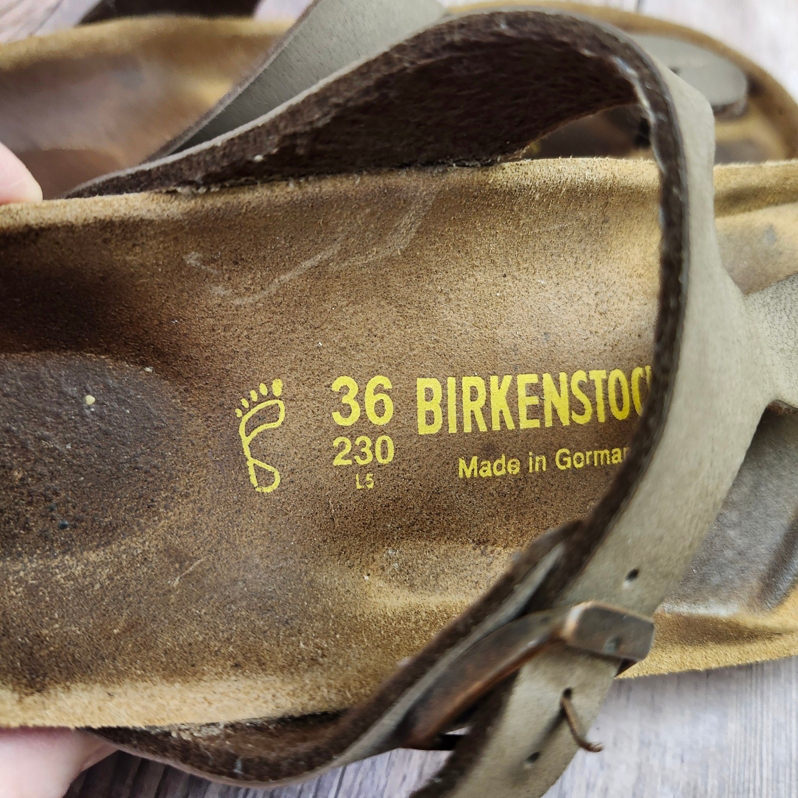 Birkenstock Gizeh Mocha Brown Birko-Flor Thong Sandals EU 36 US Women 5-5.5