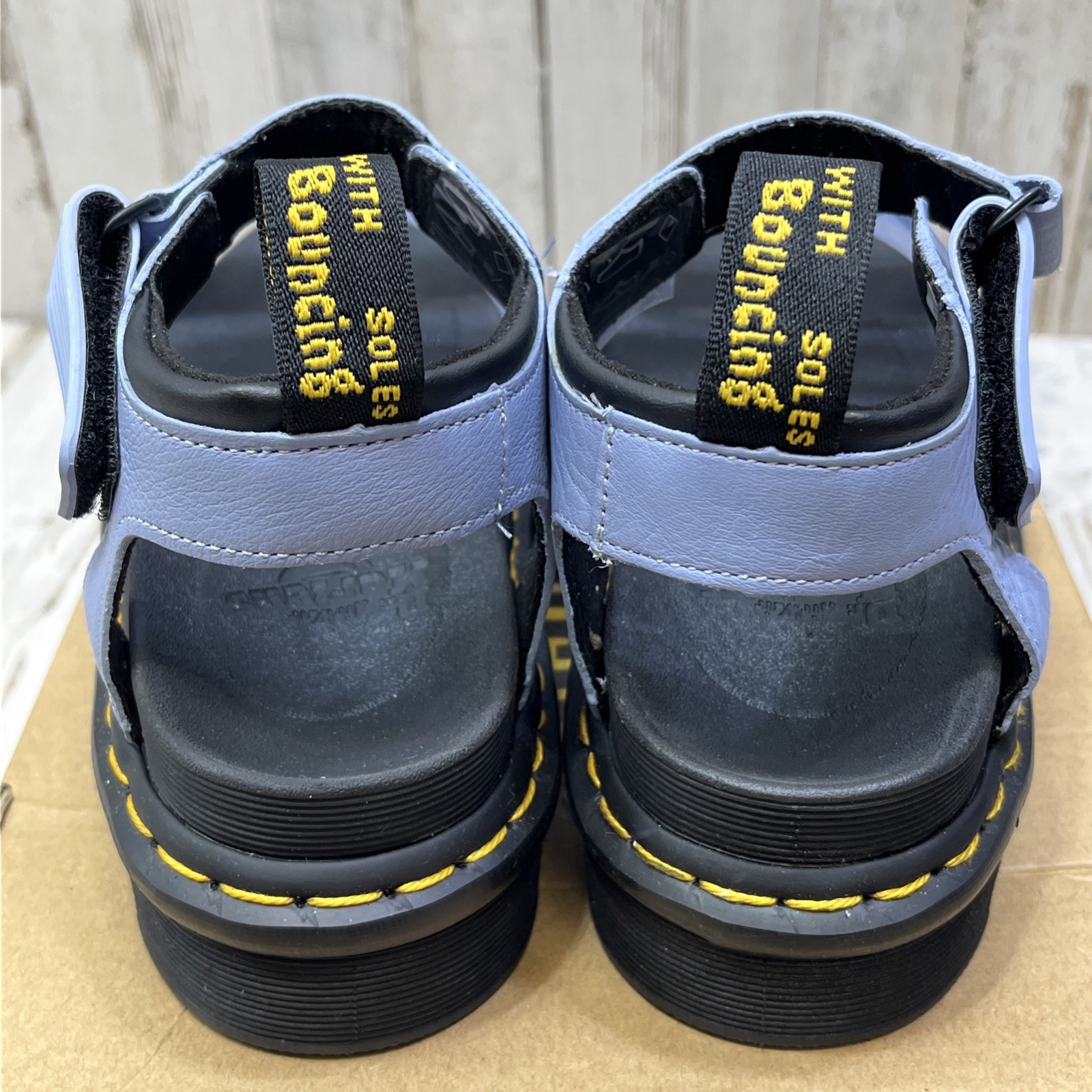 Dr. Martens Women’s Blaire Jelly Glitter Strap Sandal Zen Blue Sizes 7 OSR