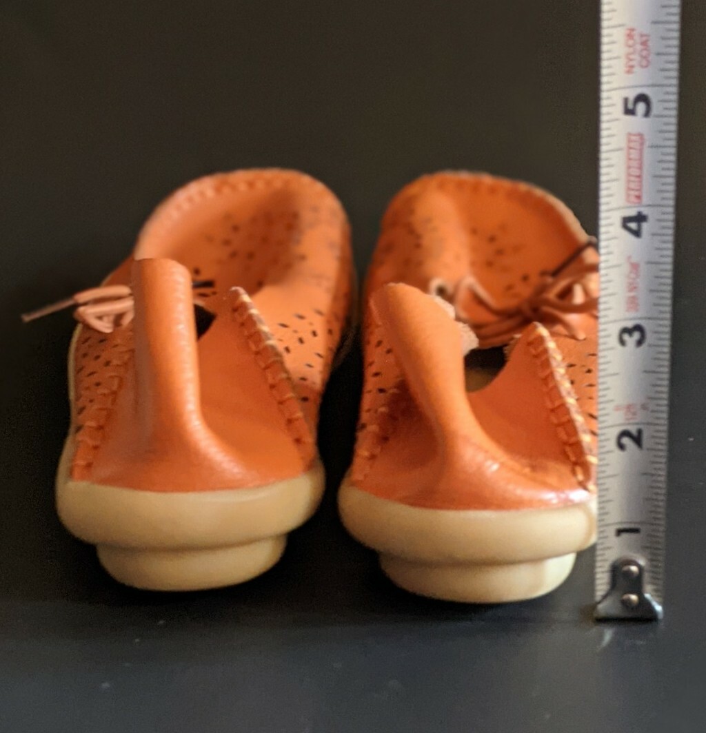 Kunsto Leather Loafers Slip On Shoes Comfort Orange Moc Flats Women’s 44 / 270