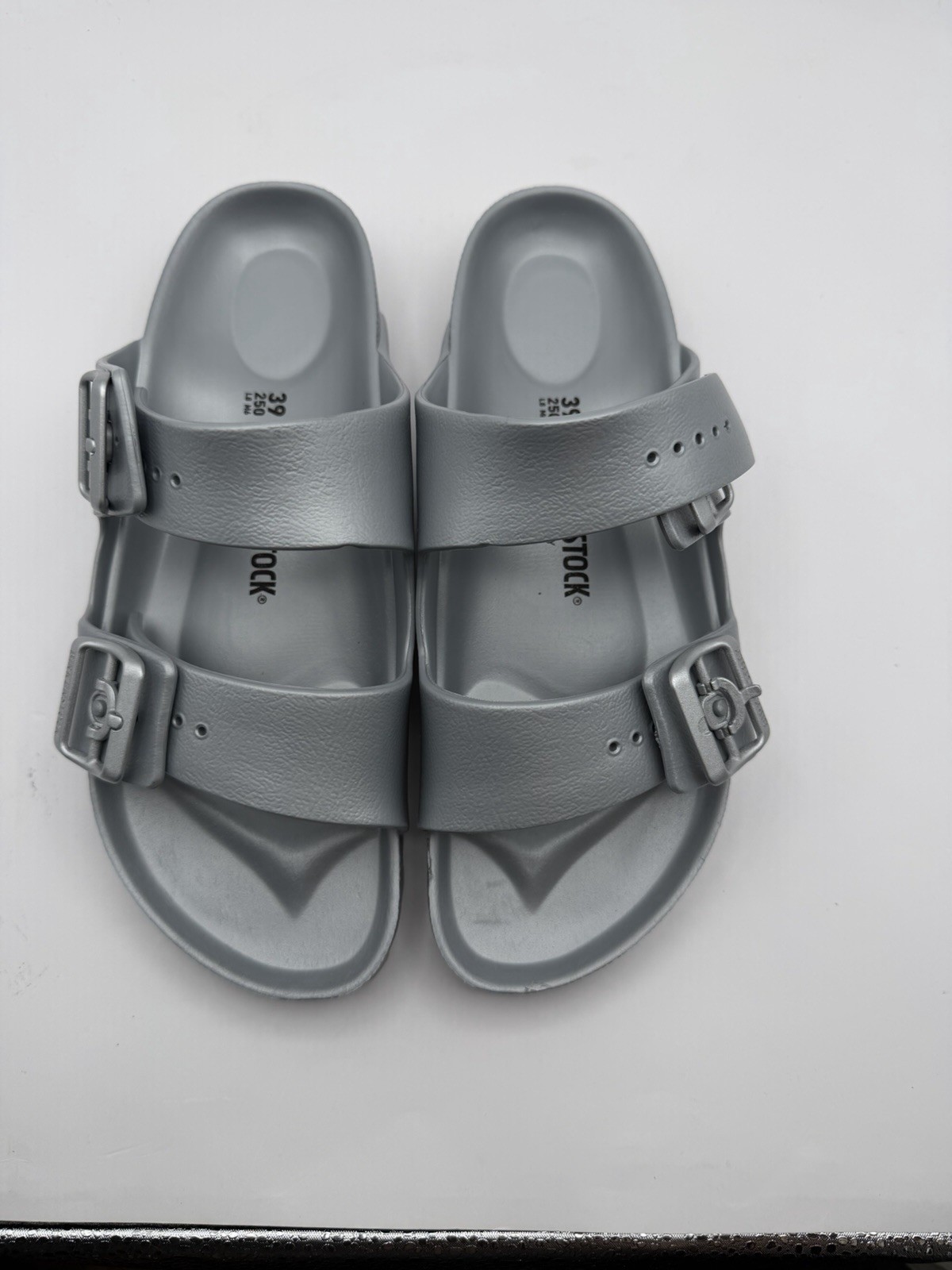 Birkenstock 39 Arizona EVA foam sandals in Gray Silver Unisex W8 M6