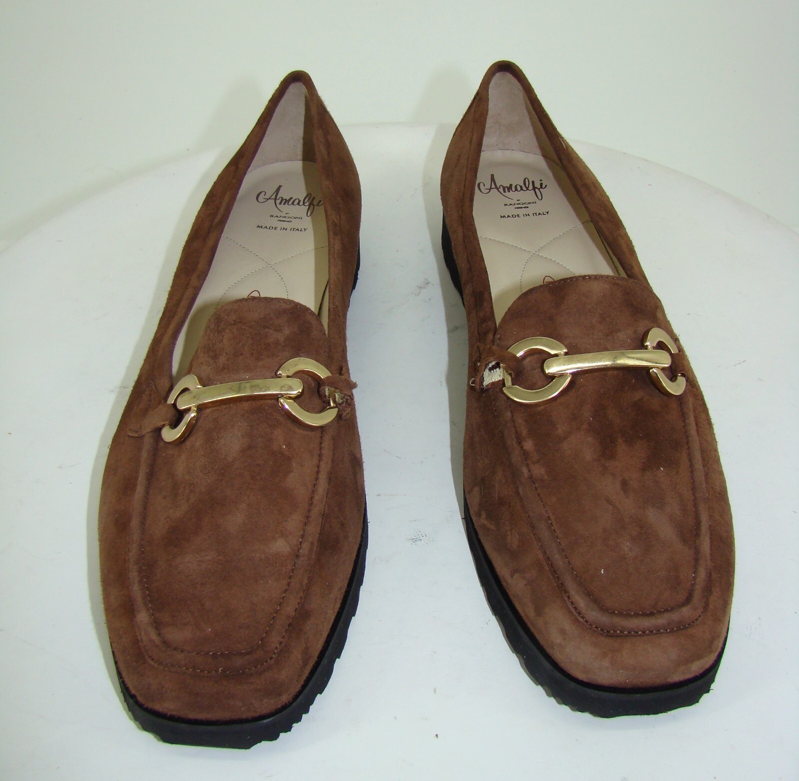 New Amalfi Rangoni Walk On Air Bit Loafers Brown Suede Size 11.5 C113
