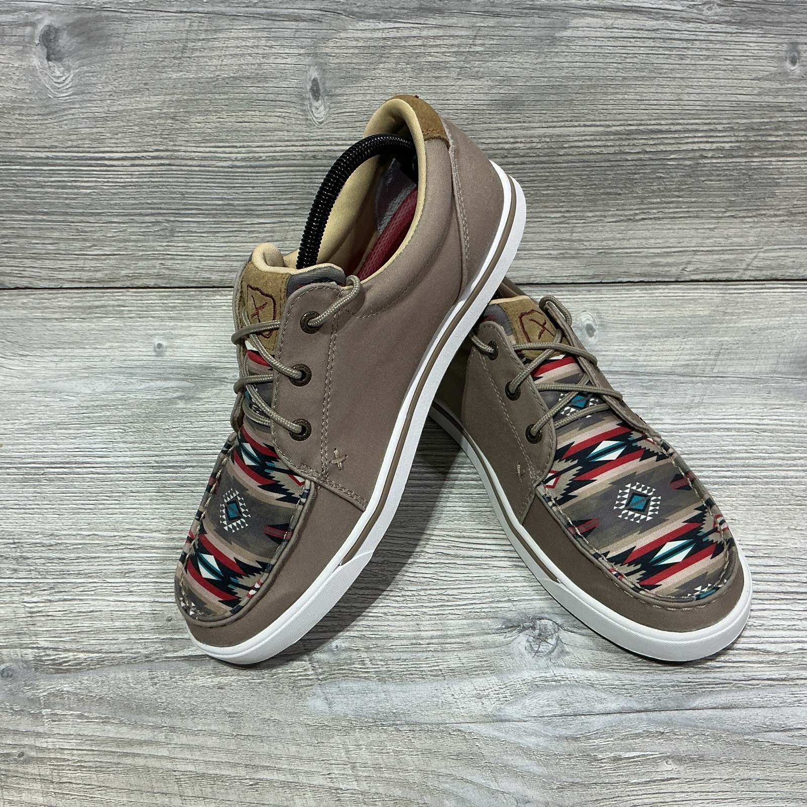 Twisted X Aztec Silver Sage Slip On Boat Casual Shoes WCA0097 Size 10 M