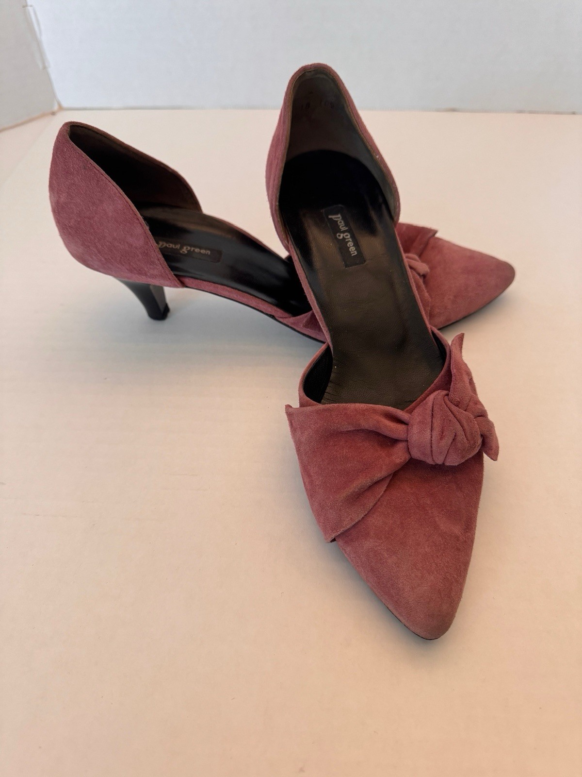 Paul Green Kitten Heels D’orsay US Size 6 PINK SUEDE Casual Fun