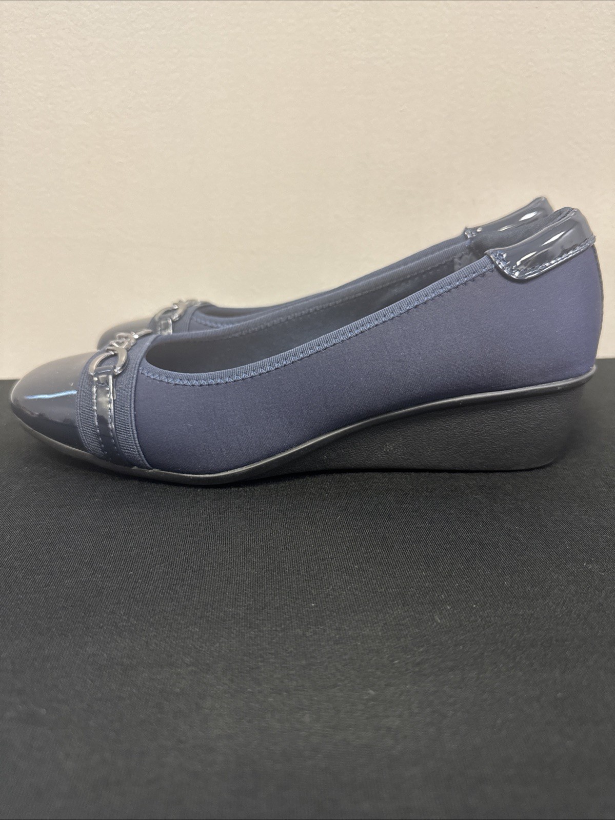 Lauren Blakwell Womens Wedge Shoes Size 9 M Blue