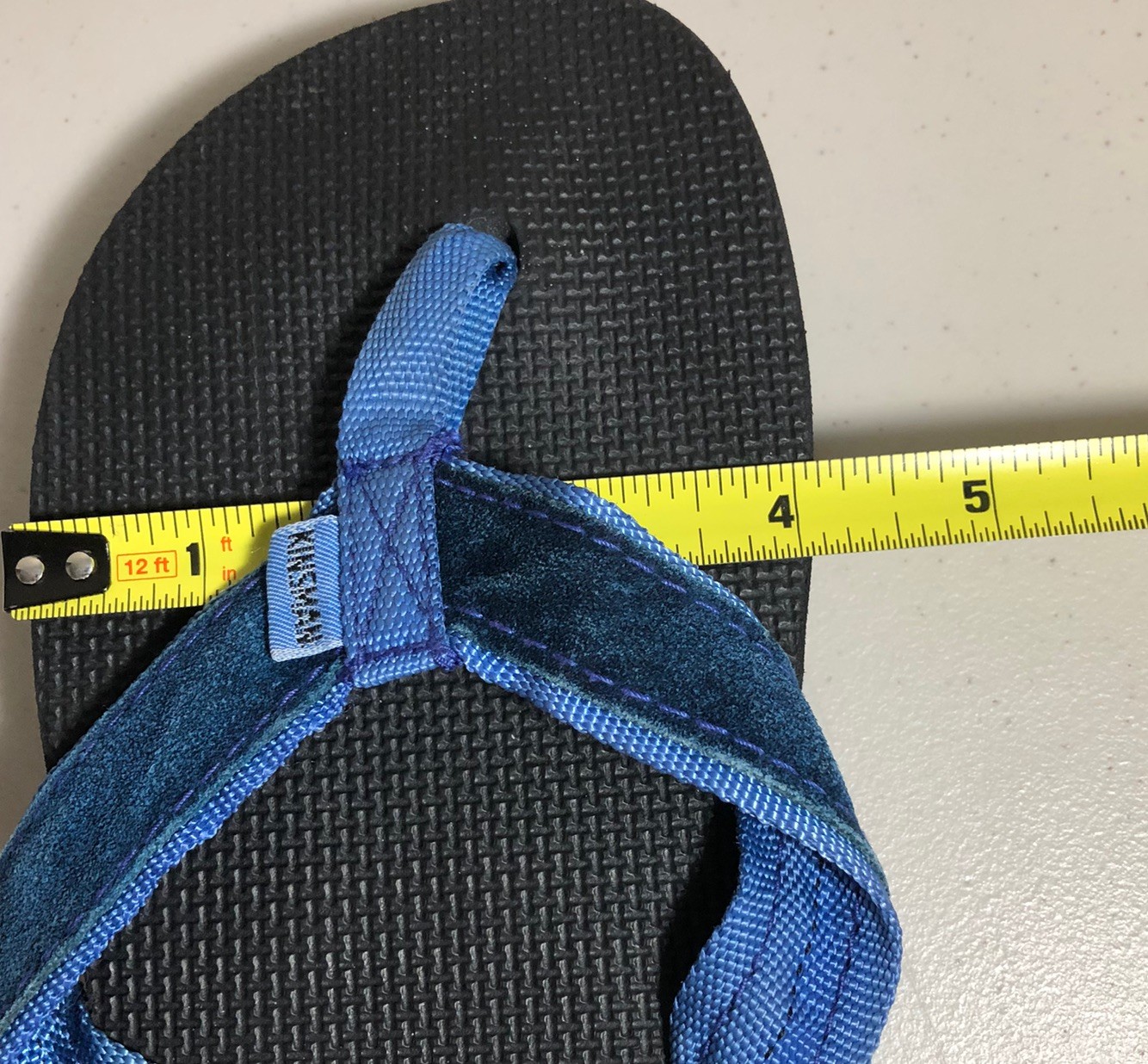 Kinsman 70’s 80’s Thongs Flip Flops Sandals Women’s M (~8.5) Blue Layered Foam