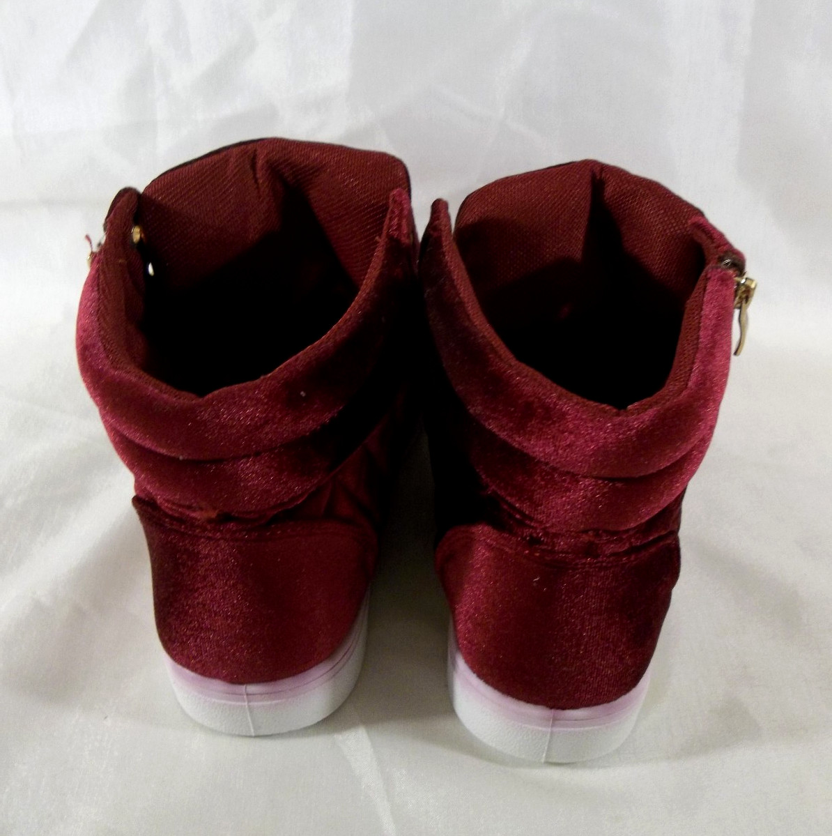 Soho Girls Bedford-1 Wine Velvet High Top Shoes – Women’s US Size 7