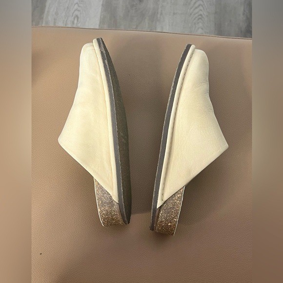 Jenni Kayne Natural Oiled Leather Moc Slip-on Clogs Lounge Sz 36