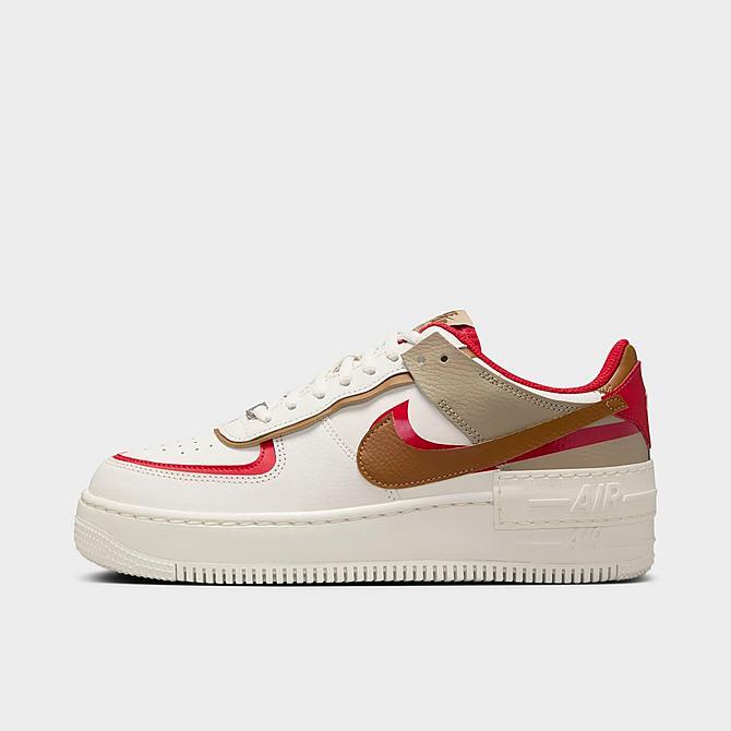 Women’s Nike Air Force 1 Shadow Phantom Fire Red British Tan Khaki HQ3400-030