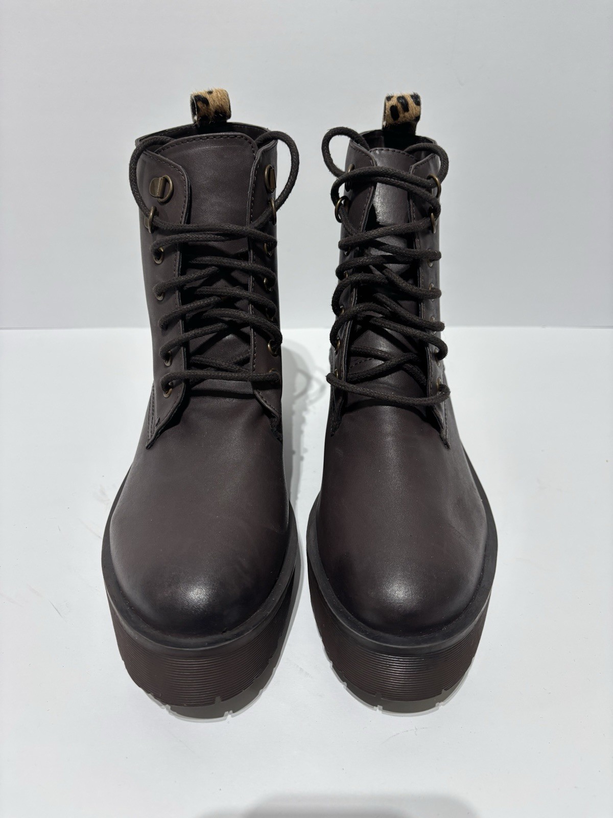 Secret Celebrity Women’s Living It Up Brown Lace-Up Boots, Size 8 M