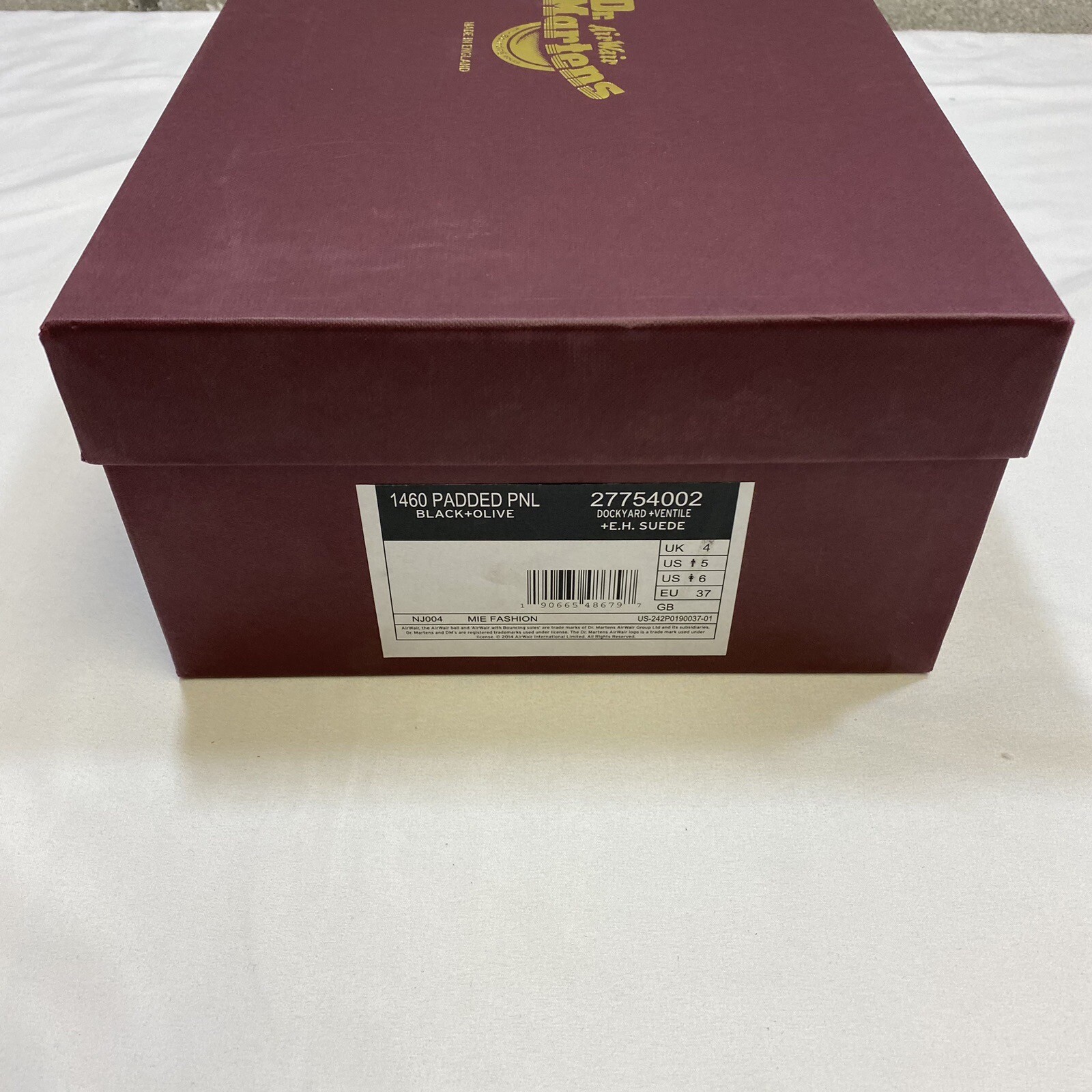 Dr. Martens Boots Womens 6 Leather Pascal 1460 Textile Padded Made in England