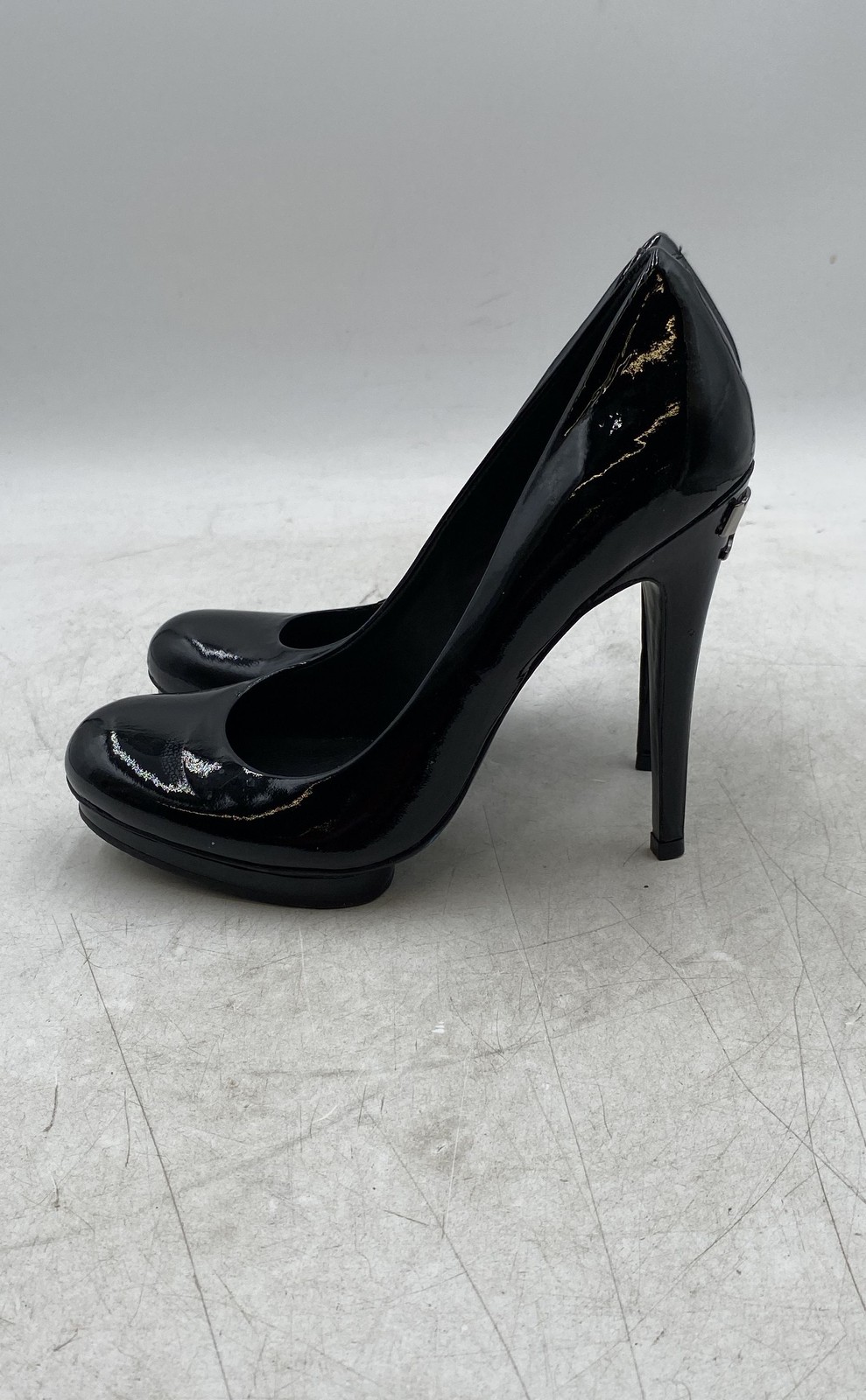 Tory Burch Womens Black Round Toe Slip-On Stiletto Pump Heels Size 10 With COA