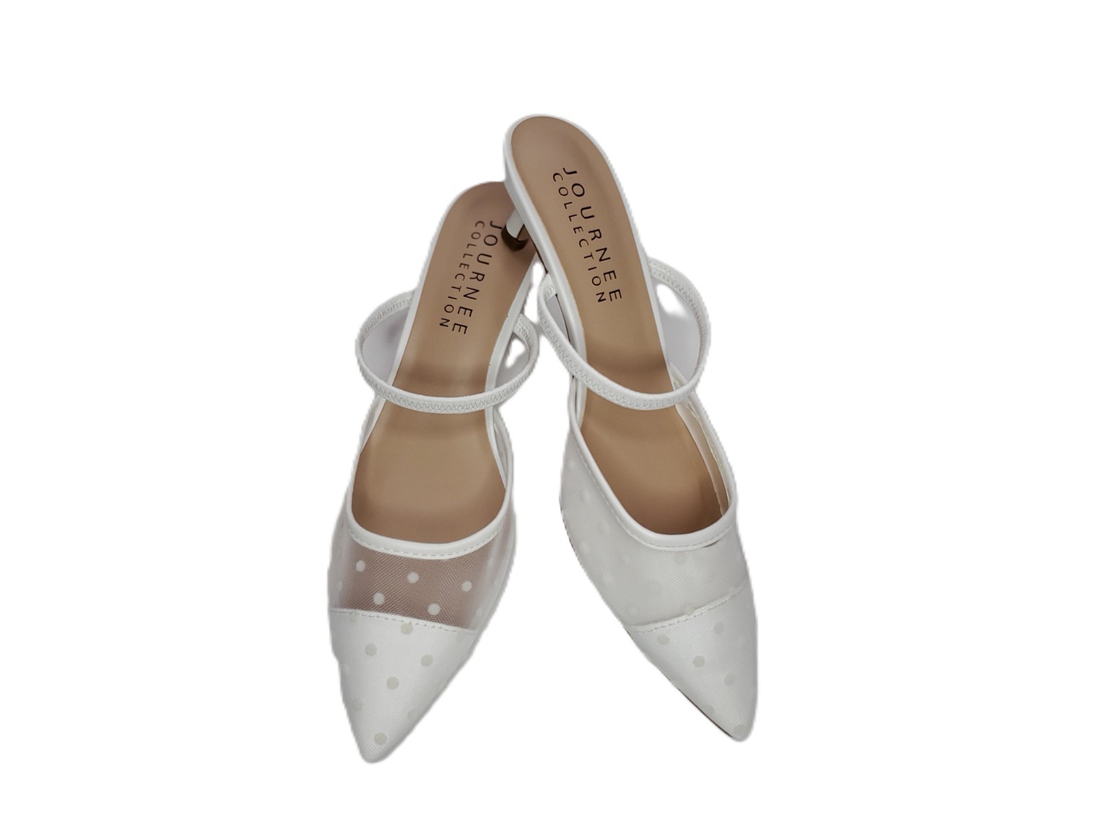 Journee Collection Allana Mesh Heels Women’s Size 7 White. New without tags