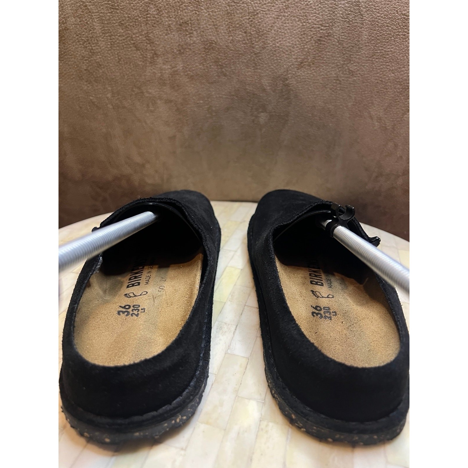 Birkenstock Zermatt Suede Clog in Black