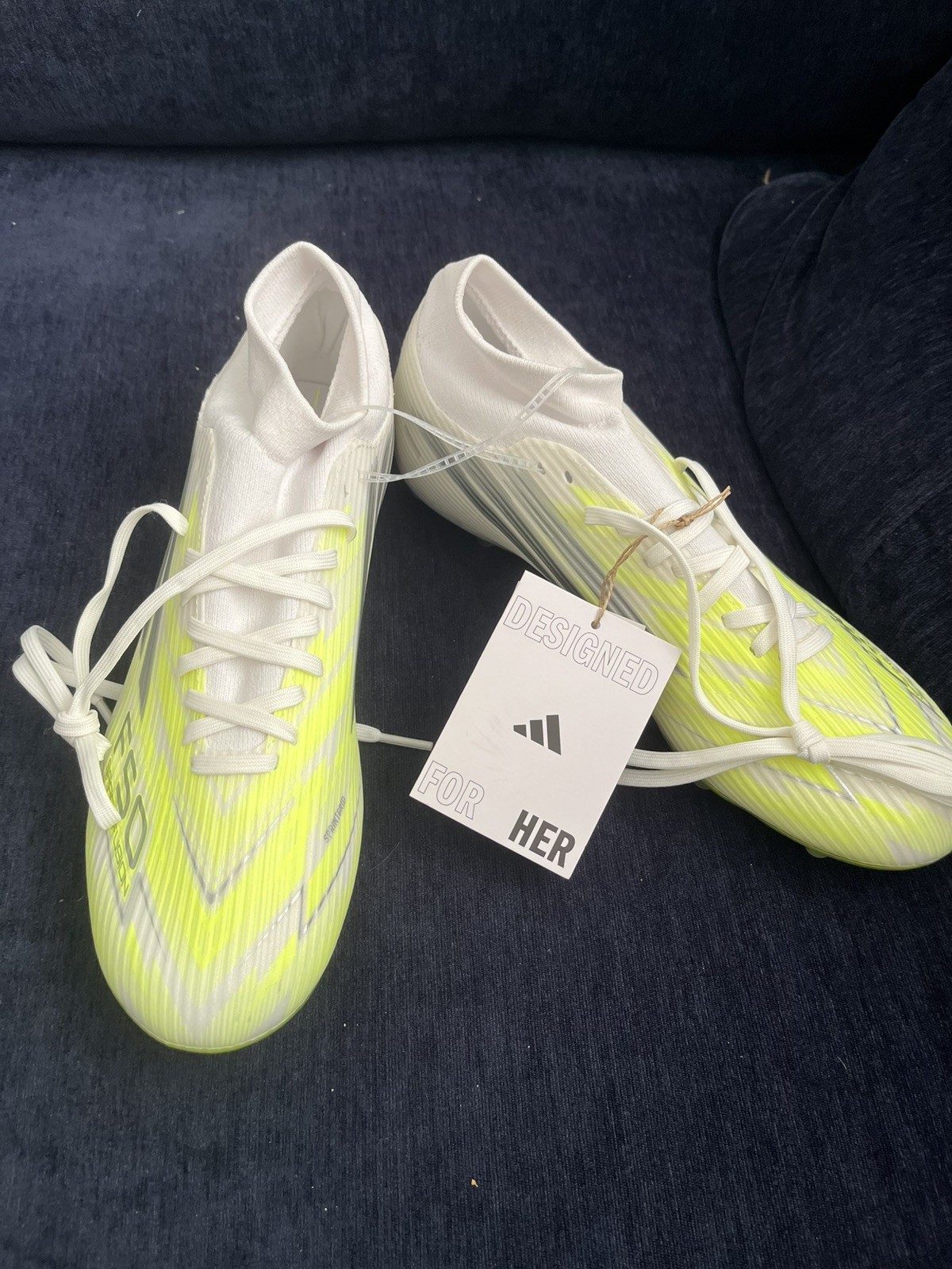 New Adidas F50 Sparkfusion League Soccer Cleats White Women’s Size 10 JP8350