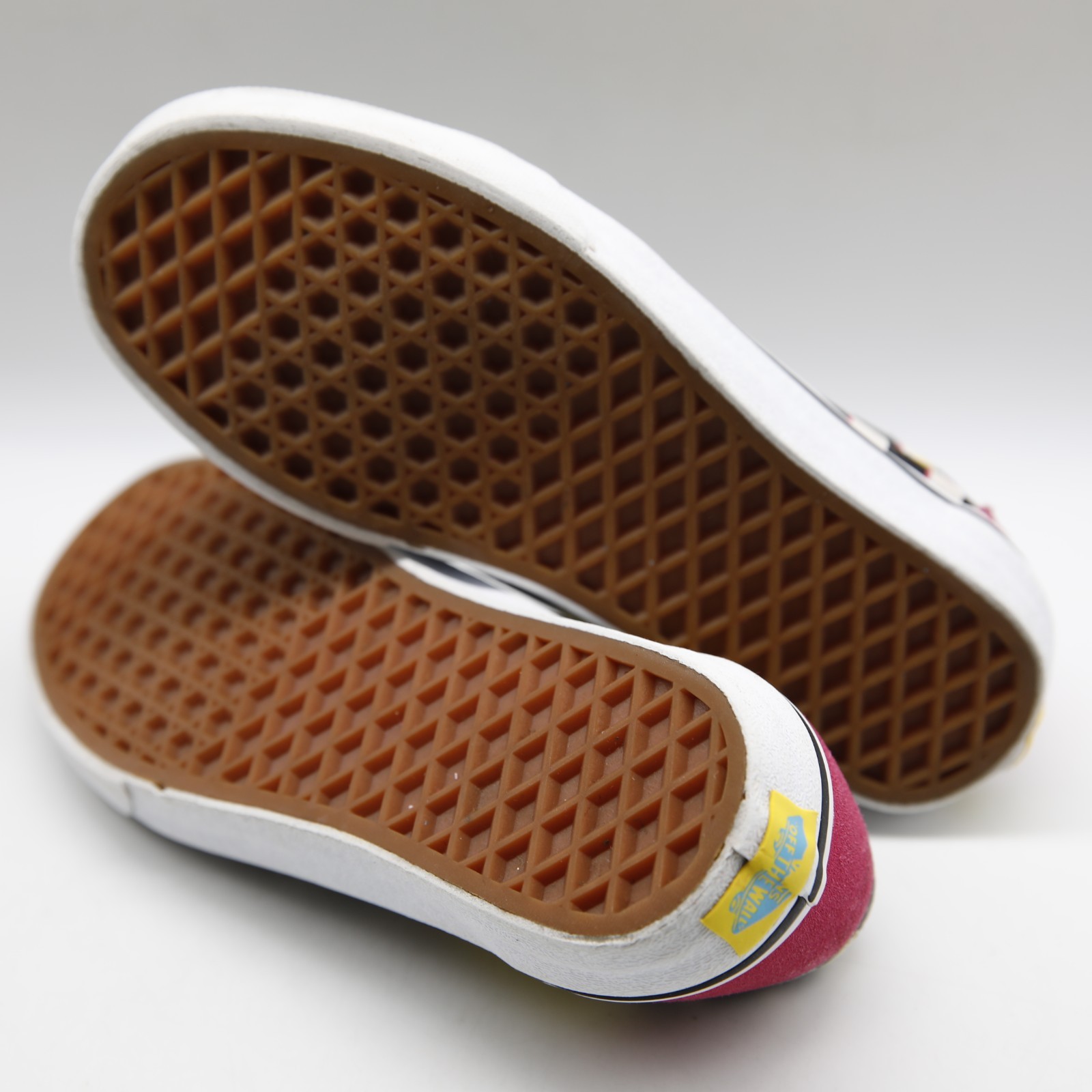 Vans Off The Wall Shoes Colorful Checkered Sneakers Blue Pink Men 5 Women 6.5