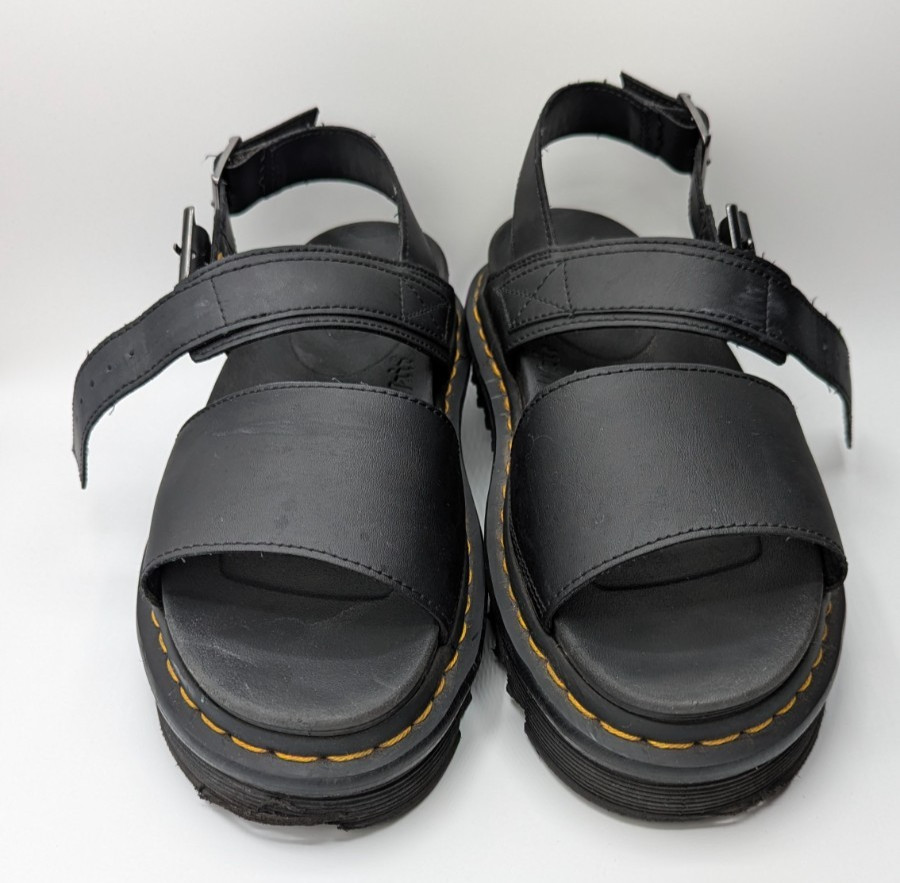 Dr. Martens SoftWair Voss Leather Black Sandals Women’s Size US 9