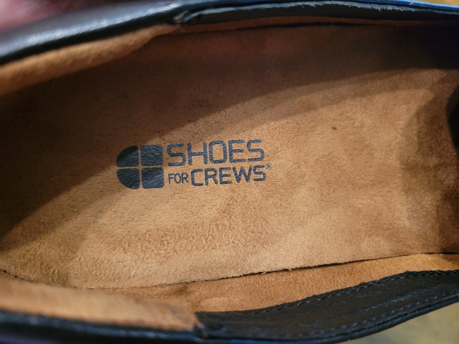 Shoes For Crews Womens Leather Slip-On Loafer Black Slip Resistant Sz 9 Workwear