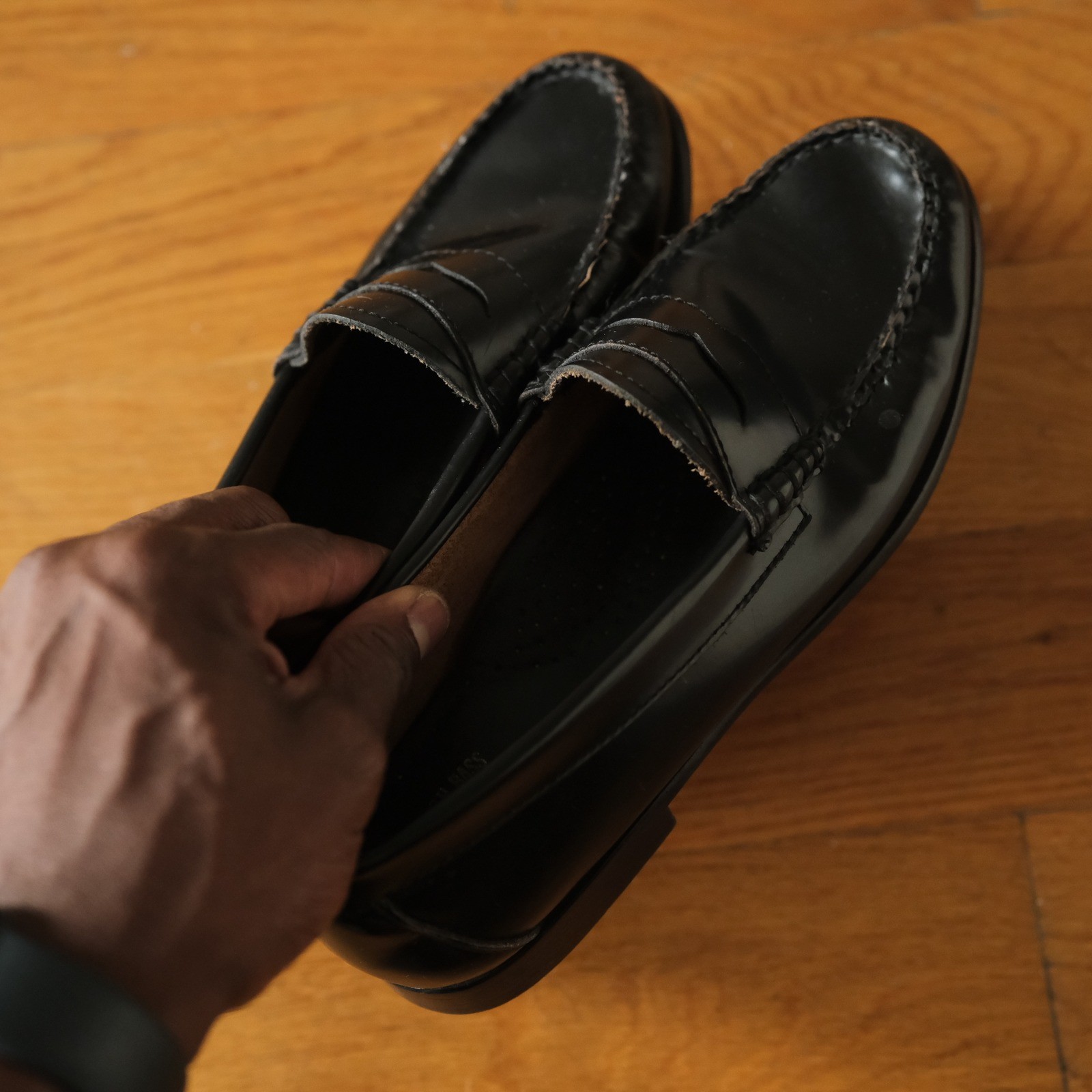 GH Bass Weejuns Whitney Loafers Womens Black Leather Preppy Classic 8 Whitney