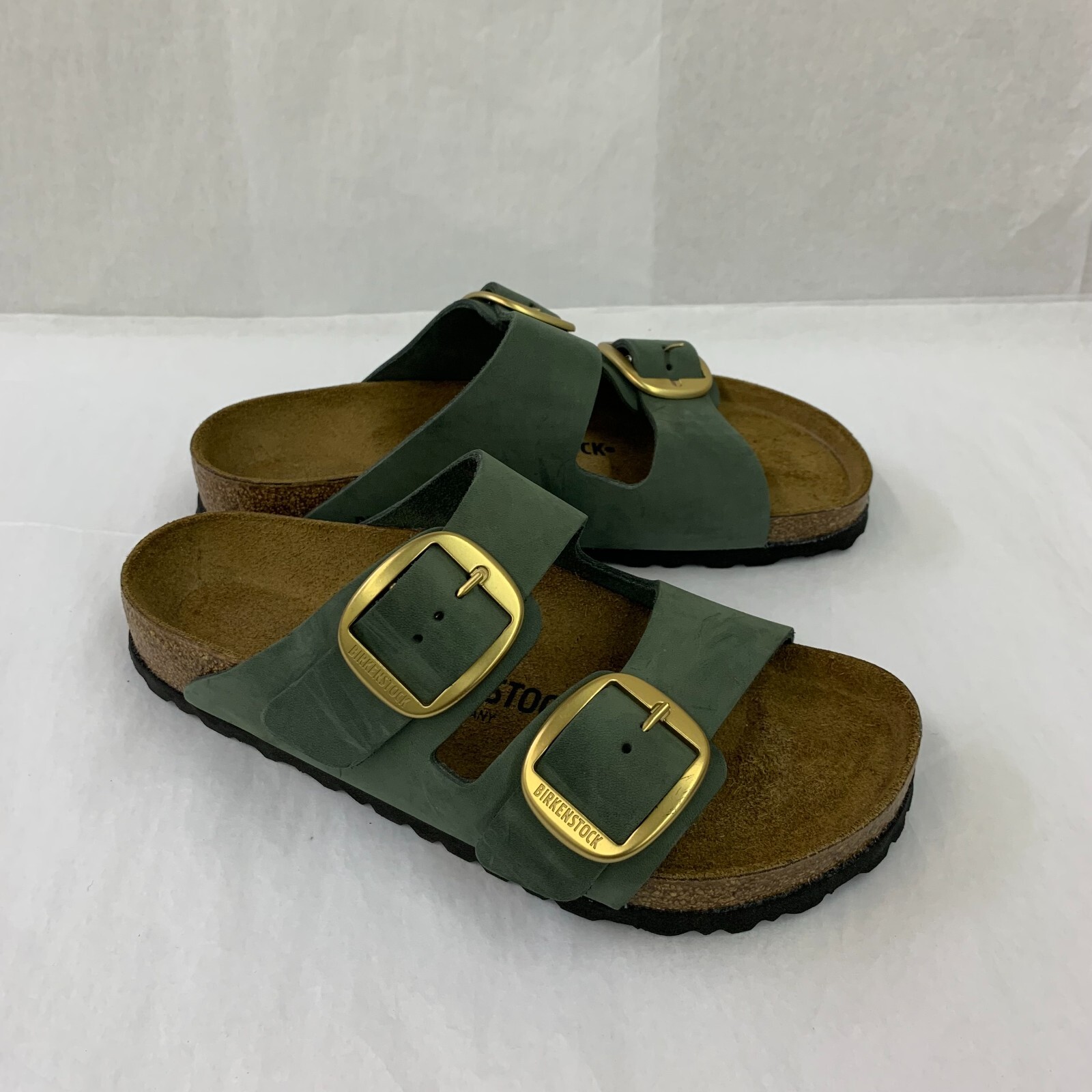 Birkenstock New w/ Box Arizona Big Buckle Thyme Nubuck Leather Nar Select Size