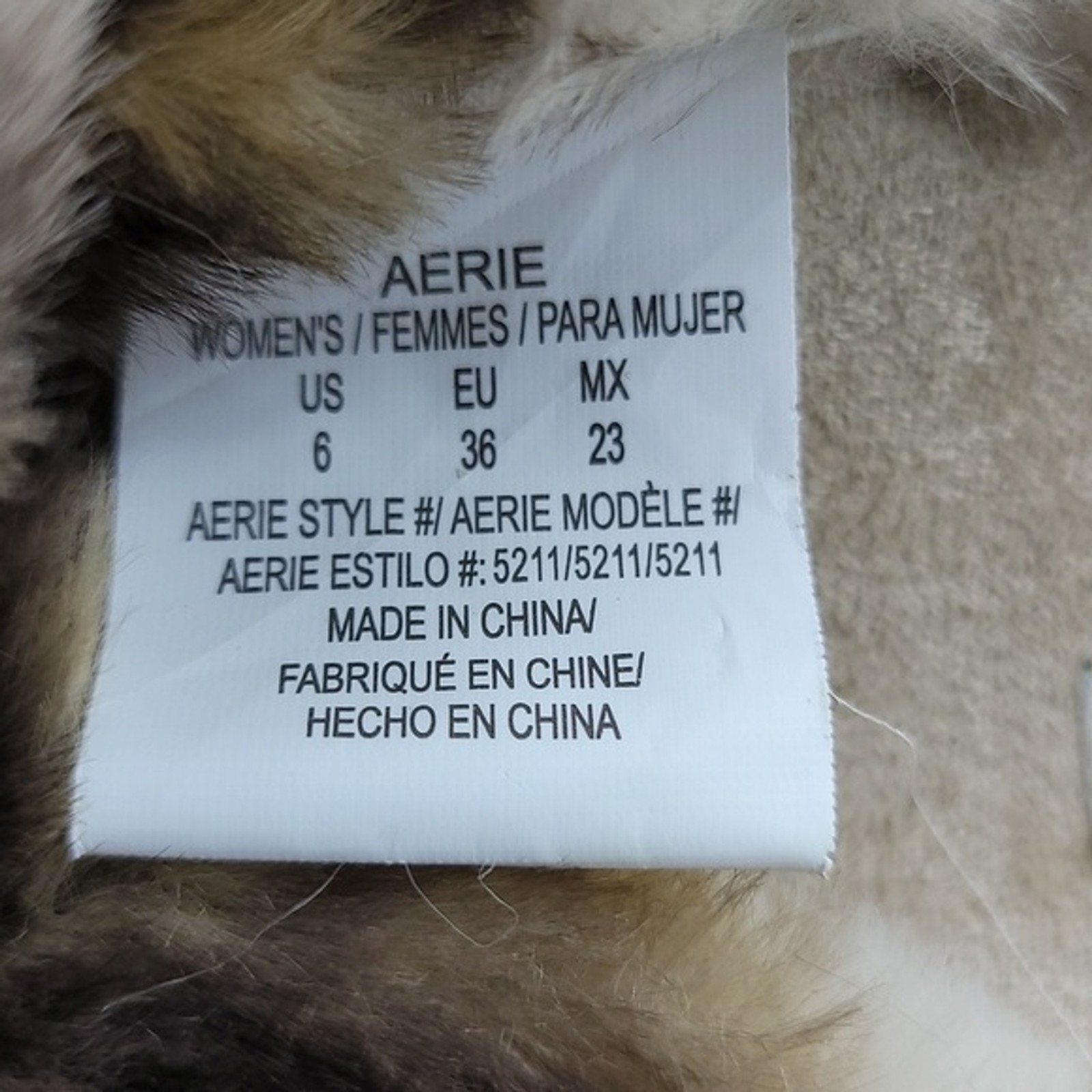 Aerie fussy soft cheetah print sleepers Sz 6 Brown