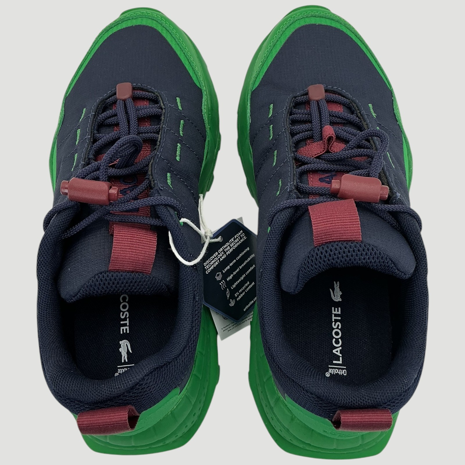 Lacoste L-Guard Women’s Size 5.5 Navy/Green Sneakers NWOB