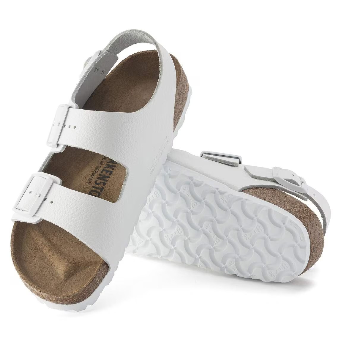 Birkenstock Milano BS Women’s Triples White Leather Sandals 4N (35 EU)
