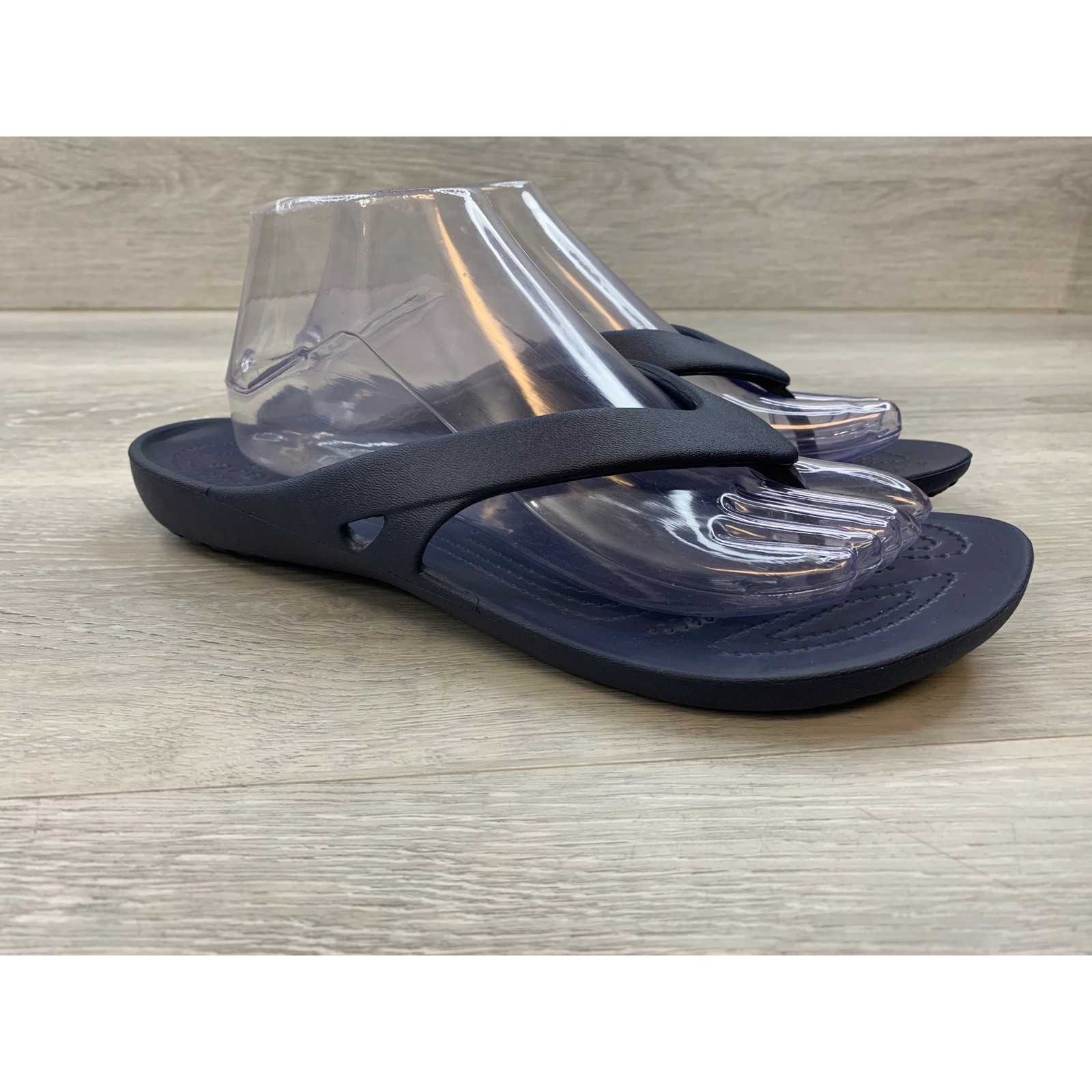Crocs Kadee II Flip Flops Navy Blue Women’s Sandals 10 Comfort Casual Shoes