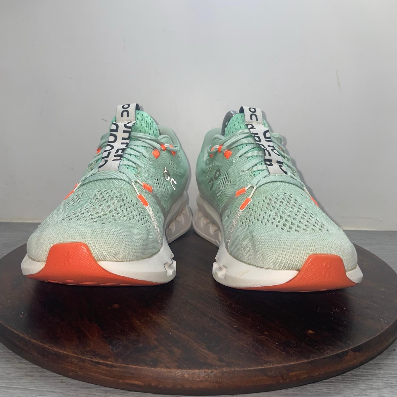 On Cloudsurfer Mint Green Orange Road Running Shoes 3WD10441071 Womens 9.5