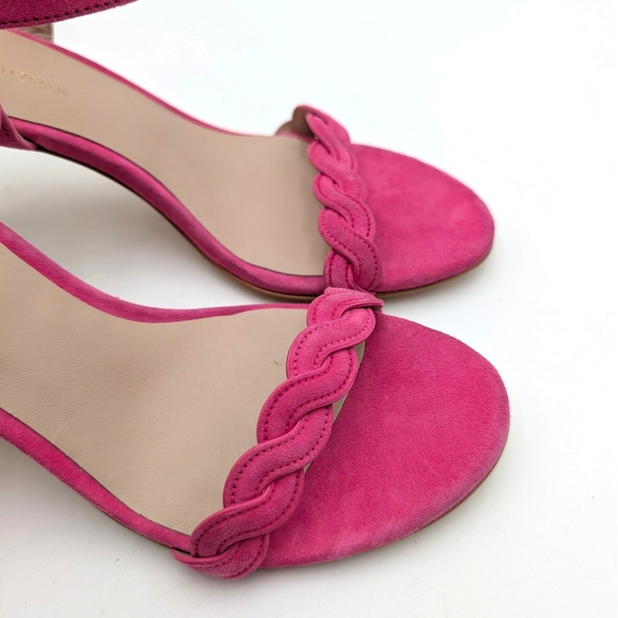 Stuart Weitzman Dancer Twistie Suede Sandal Women’s Pink Size US6 EU36.5