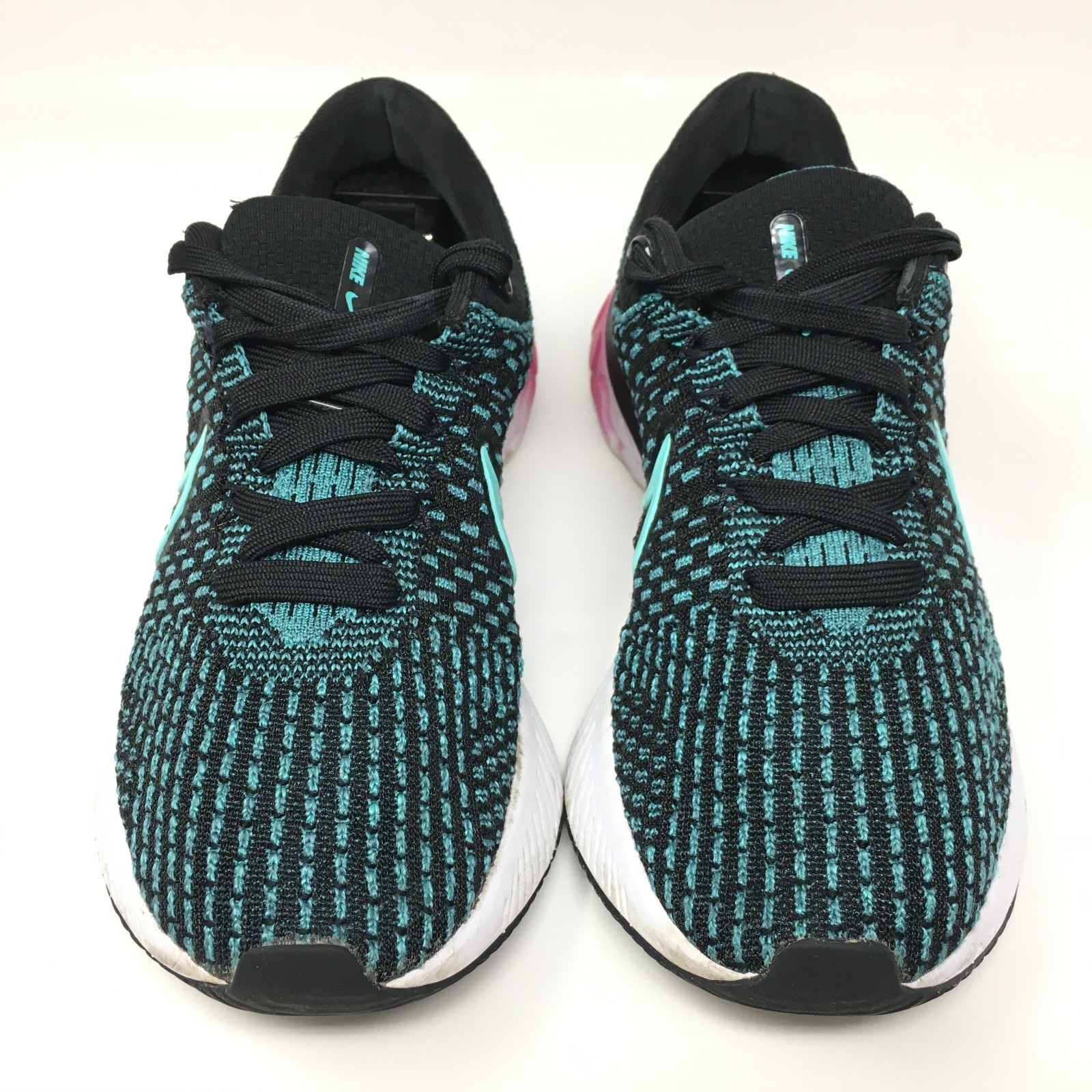 Nike React Infinity Run Flyknit 3 Shoes Sneakers Womens Size 7.5 Turquoise Pink