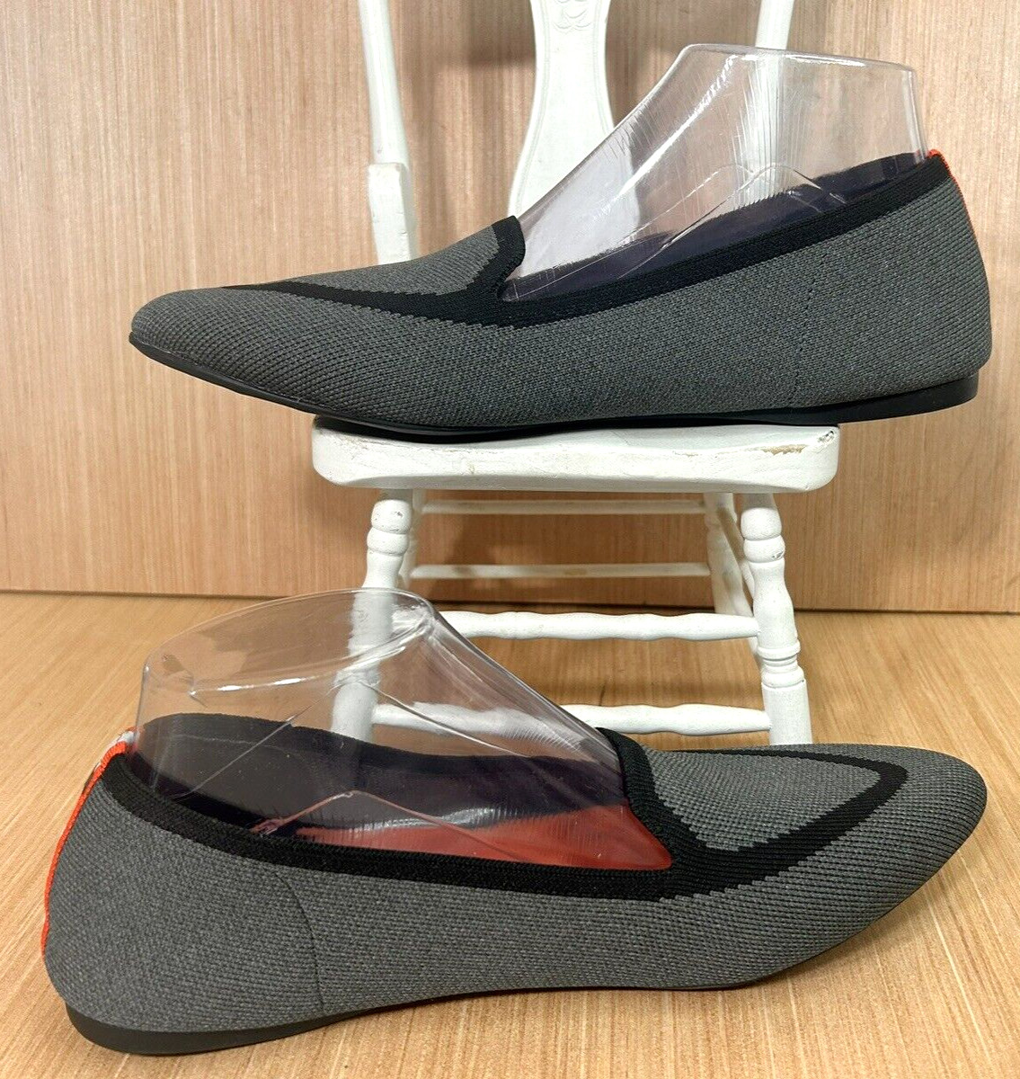 Judy + Birdies The Blackbird Heather Gray Knit Fabric Loafer Women’s Size 10.5