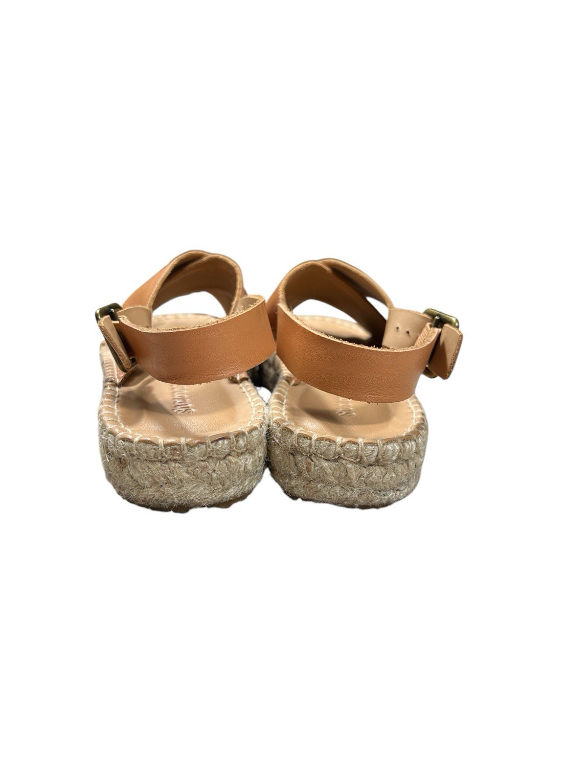 Women’s SOLUDOS ELOISE ESPADRILLE SANDAL tan/camel leather size 7 braided jute