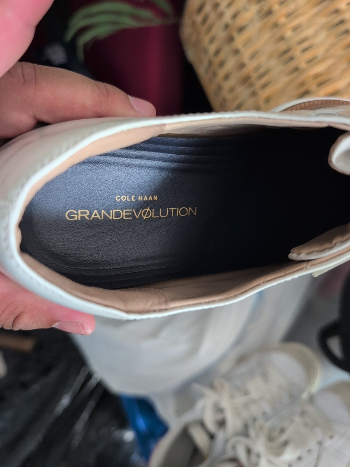 COLE HAAN «GrandEvolution Modern Monk» Off White Leather Oxford Shoes Sz 9 $250