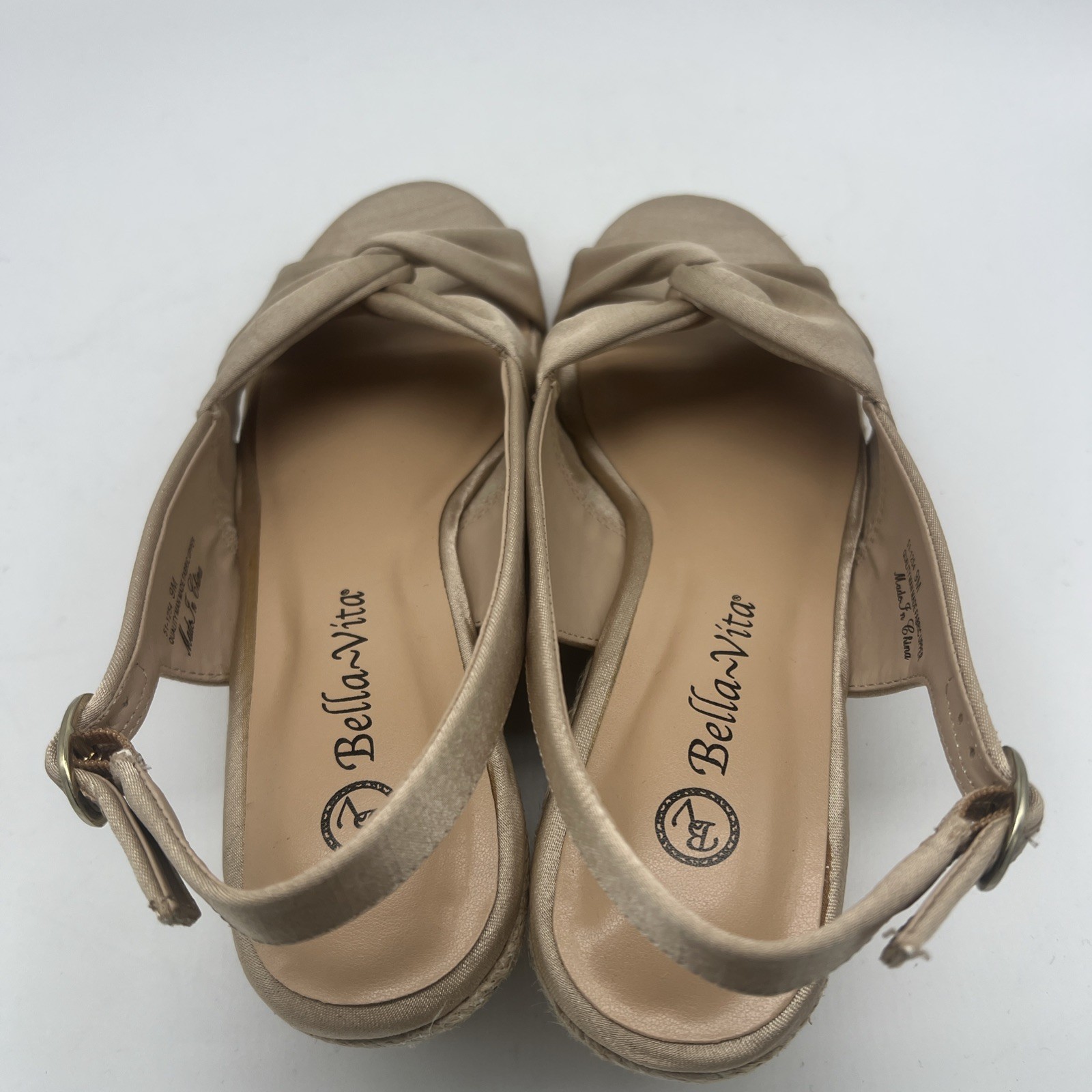 Bella Vita Women’s Kimora Natural Platform Wedge Espadrille Sandals Size 9M