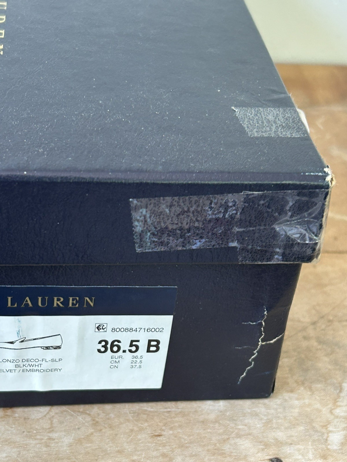 Ralph Lauren Purple Label Alonzo Deco Slipper Black Size 36.5B New*Read‼️