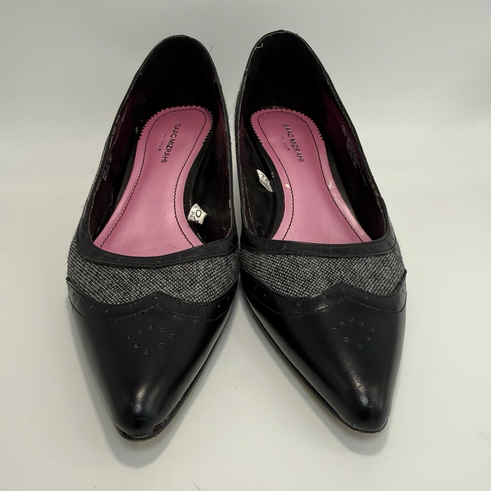 Isaac Mizrahi For Target Women’s Kitten Heels Size 8.5 Fabric/Leather Cap Toe
