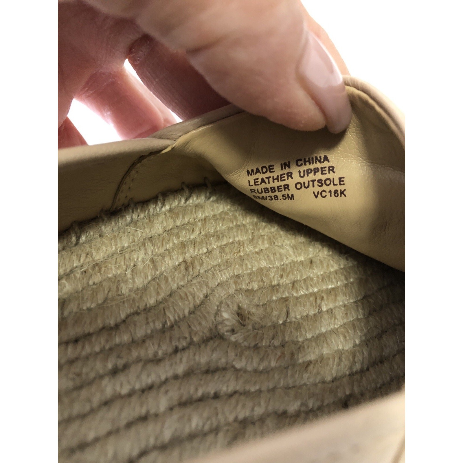 Michael Kors | SZ 8 | Ivy Pebbled Leather Espadrille Flats Pale Pink/Nude Gold