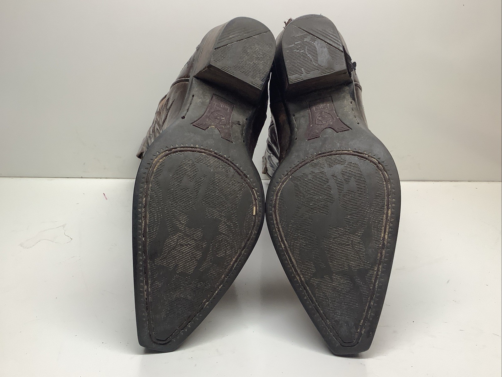 WOMENS ARIAT ATS COWBOY SNIP TOE DARK BROWN BOOTS SIZE 7 B