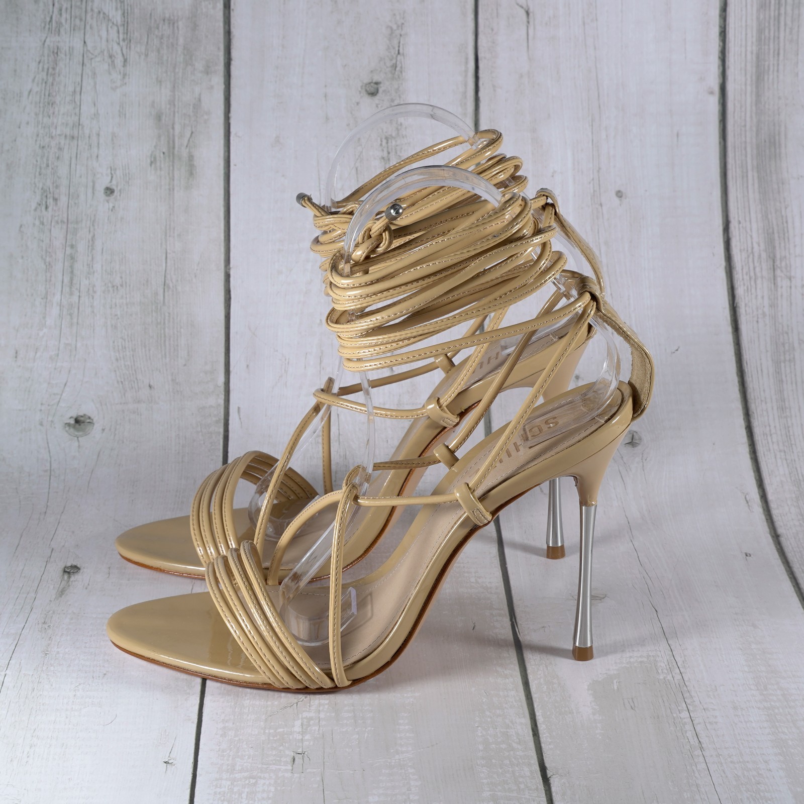 SCHUTZ Adeline Light Nude High Sandals 8.5 M