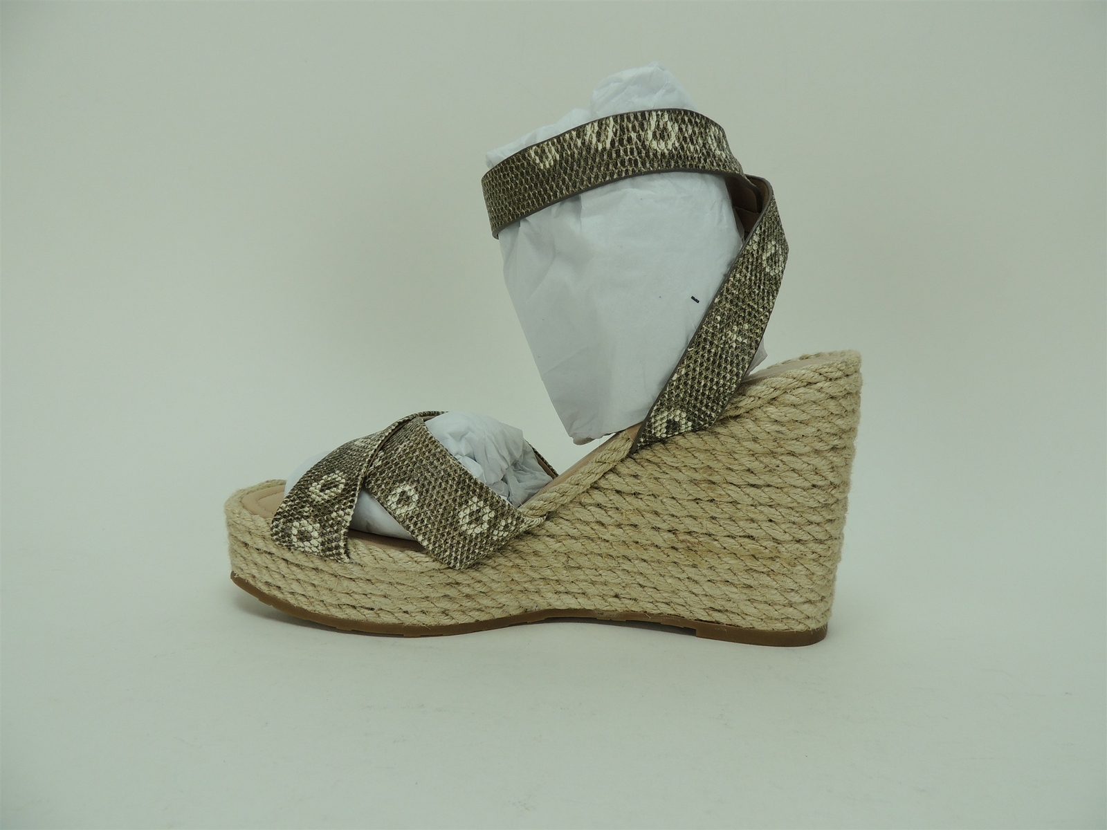 Via Spiga Women’s Sesilia Espadrille Wedge Sandals Blanc White Leather Size 7.5M