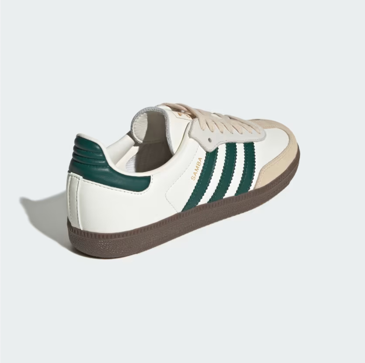 Adidas SAMBA Shoes Off White/Collegiate Green/Sand JR8843 – Women’s Size 10.5