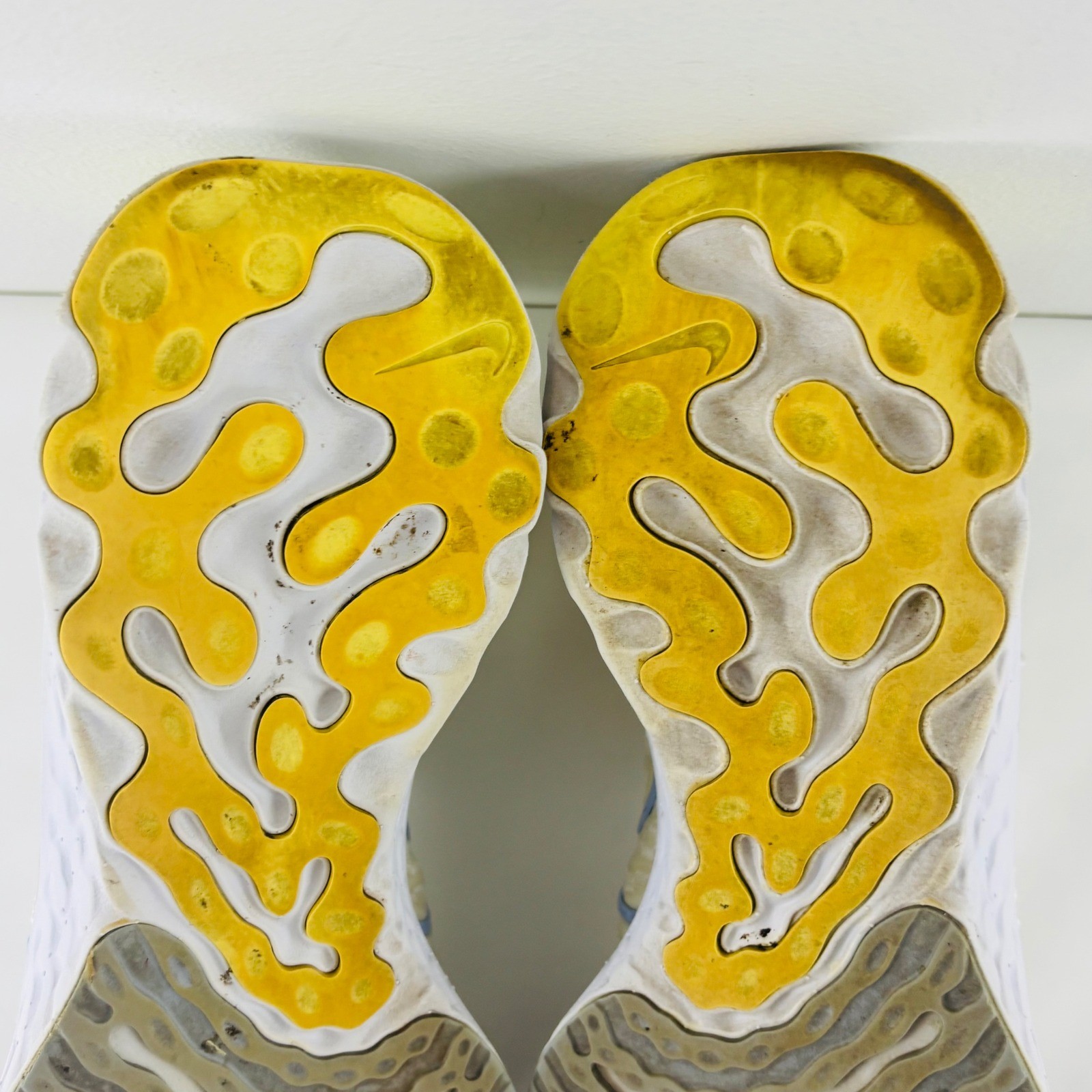 Nike React Infinity Run Flyknit 2 Womens 7.5 Sail Yellow Blue DD3024-100