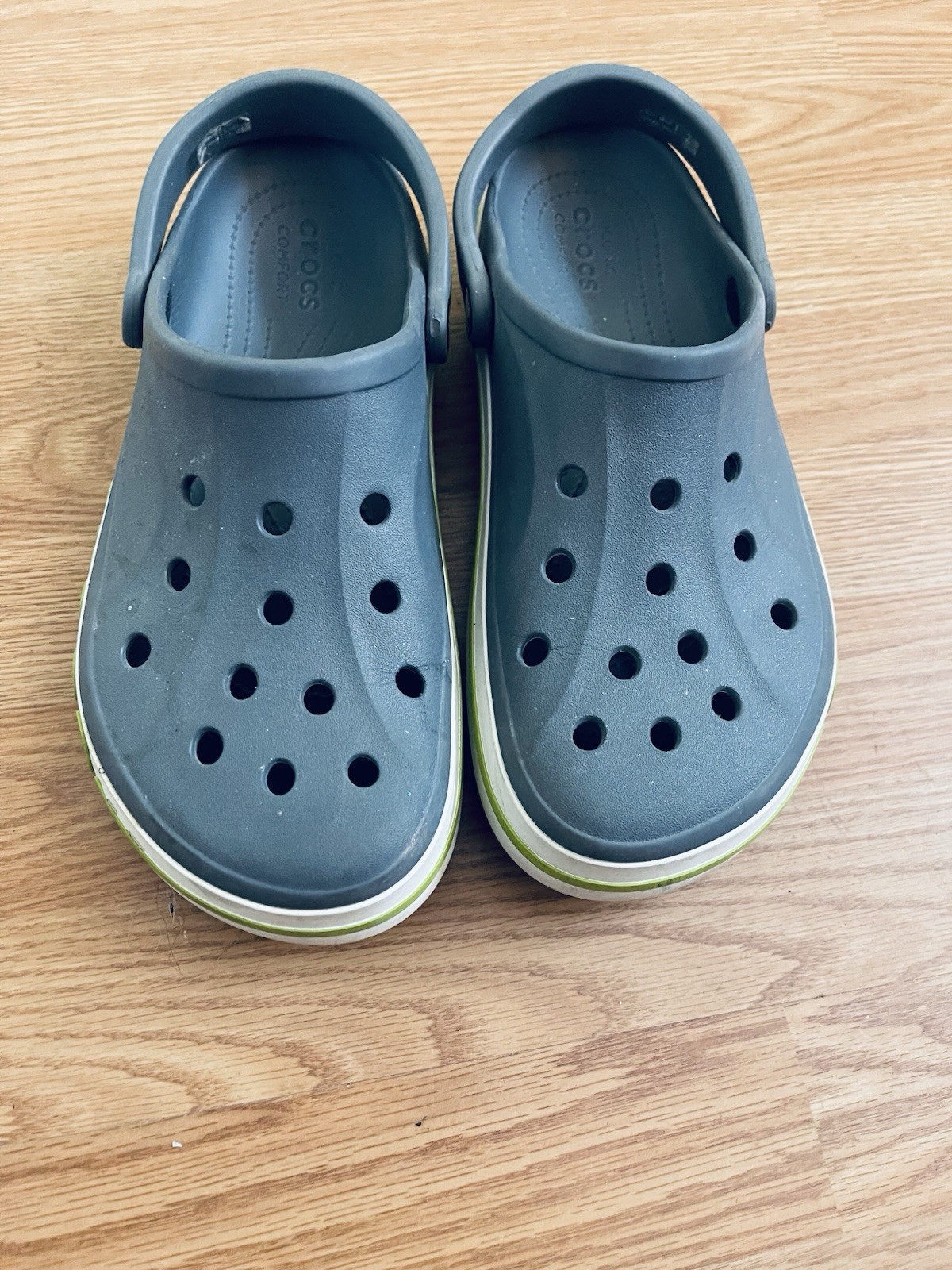 Crocs Bayaband Slip On Clogs Unisex Comfort Gray Slate Green W13 M10