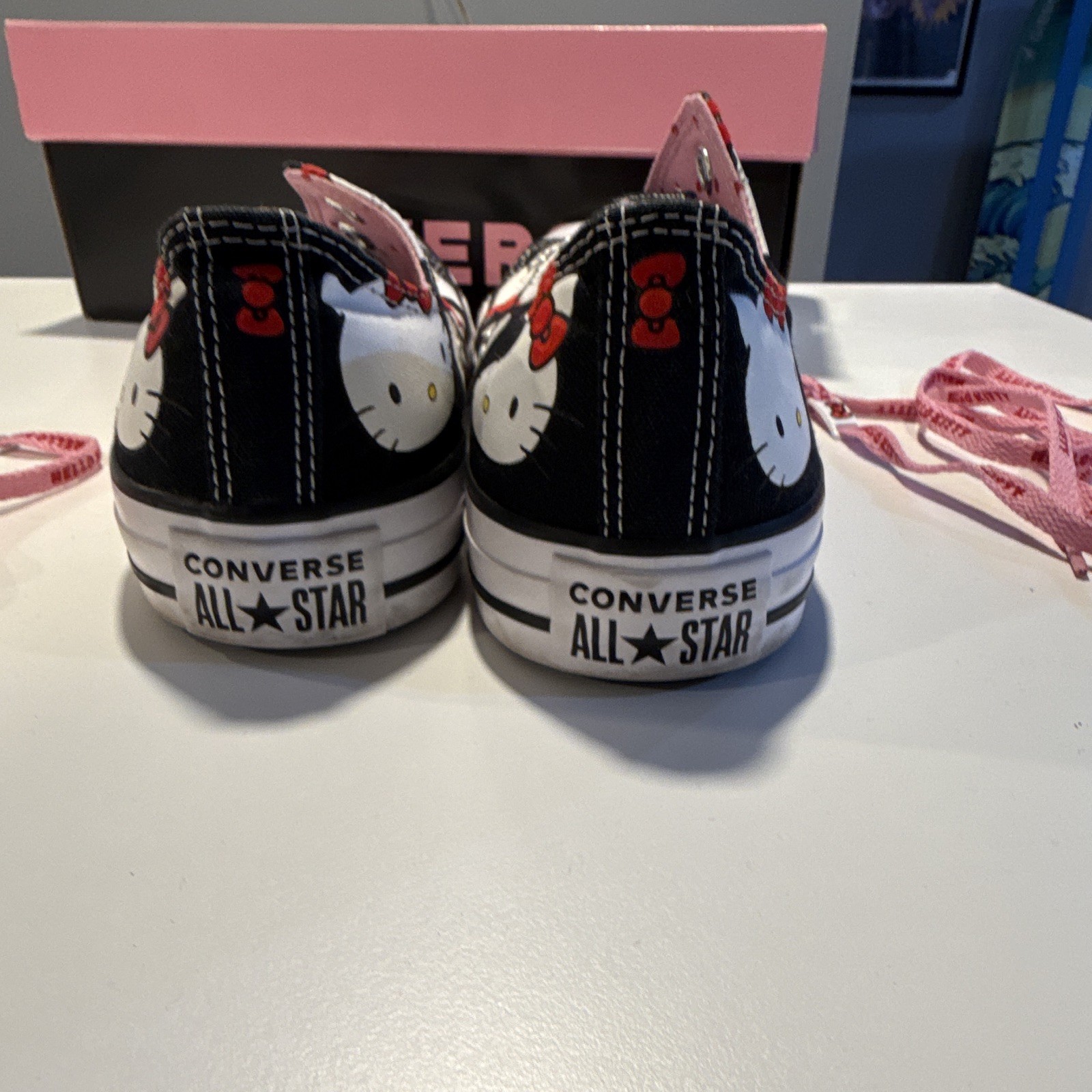 Converse x Hello Kitty Chuck Taylor All Star Low Top Black Sneakers Size 10