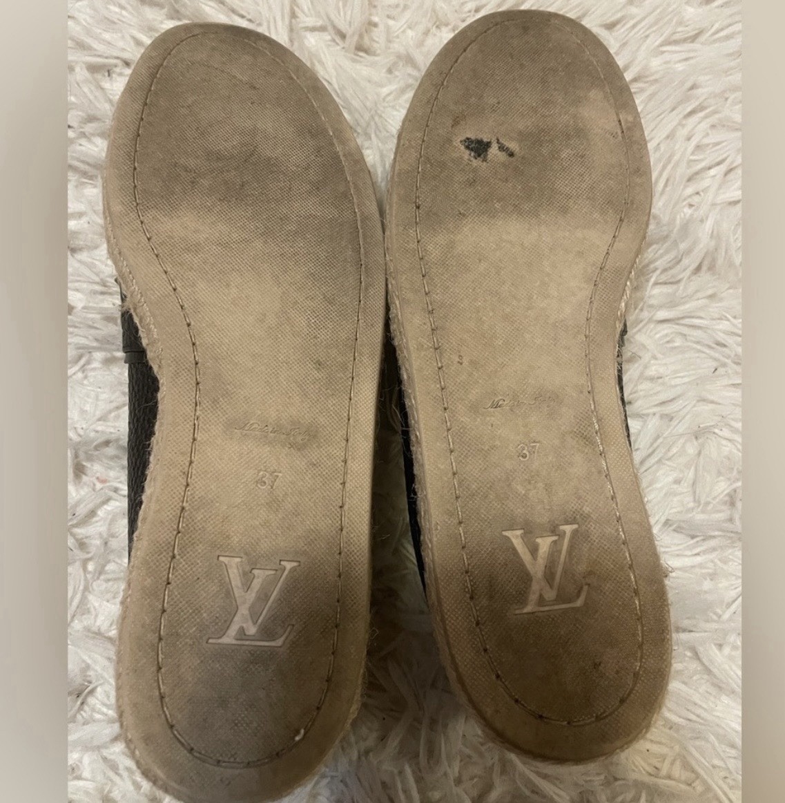 Louis Vuitton Tropical Bloom black leather Espadrilles size 37