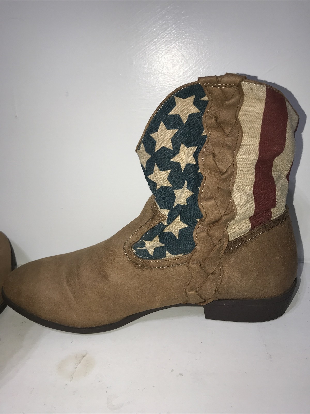 American Rag Americana Cowgirl Rodeo Bootie SZ 9/10 USA Patriotic