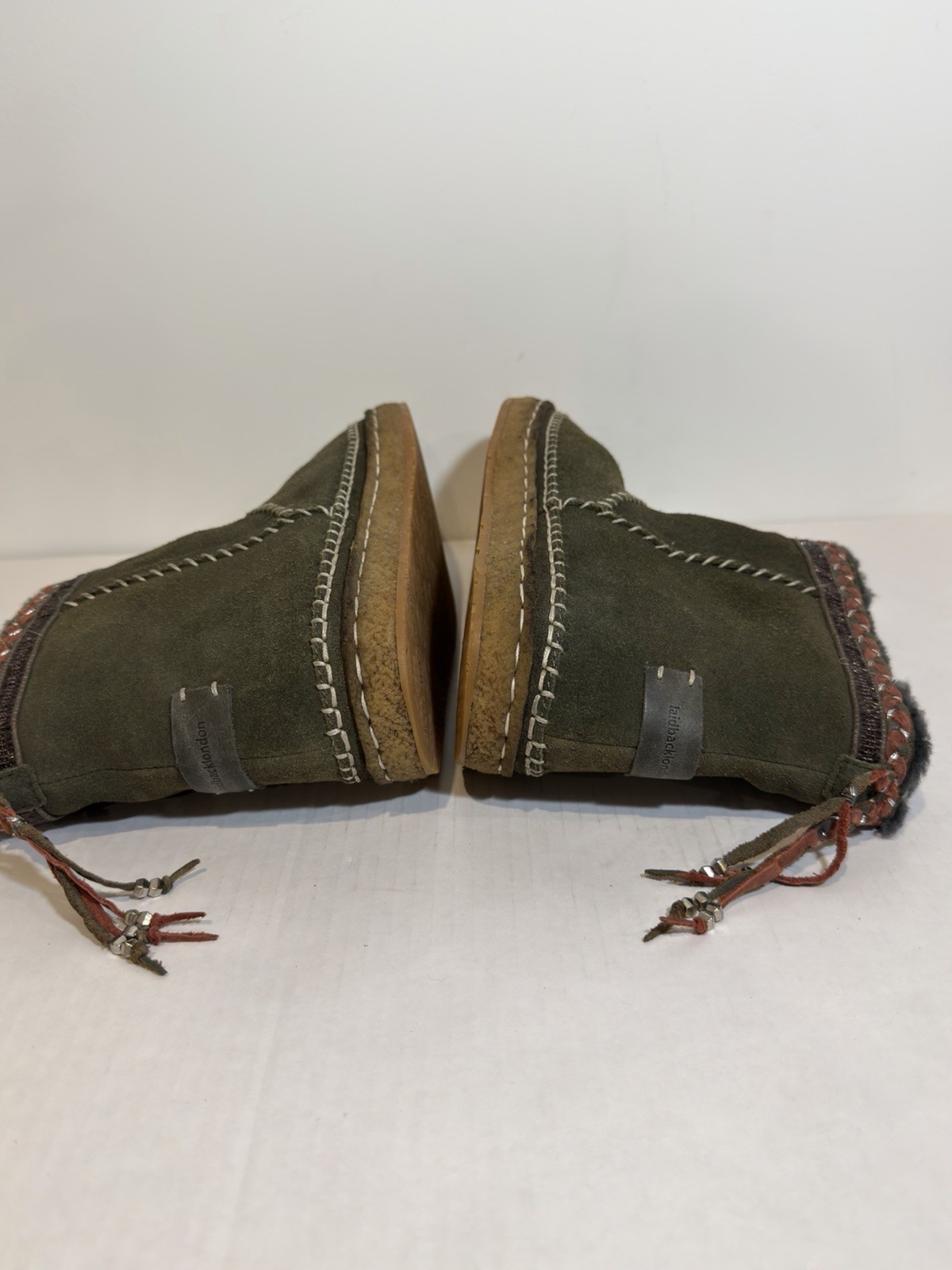 Laidback London🔥Boote Suede Sheepskin/Boho/Prairie/Western/Grunge Sz~40/US 9💥