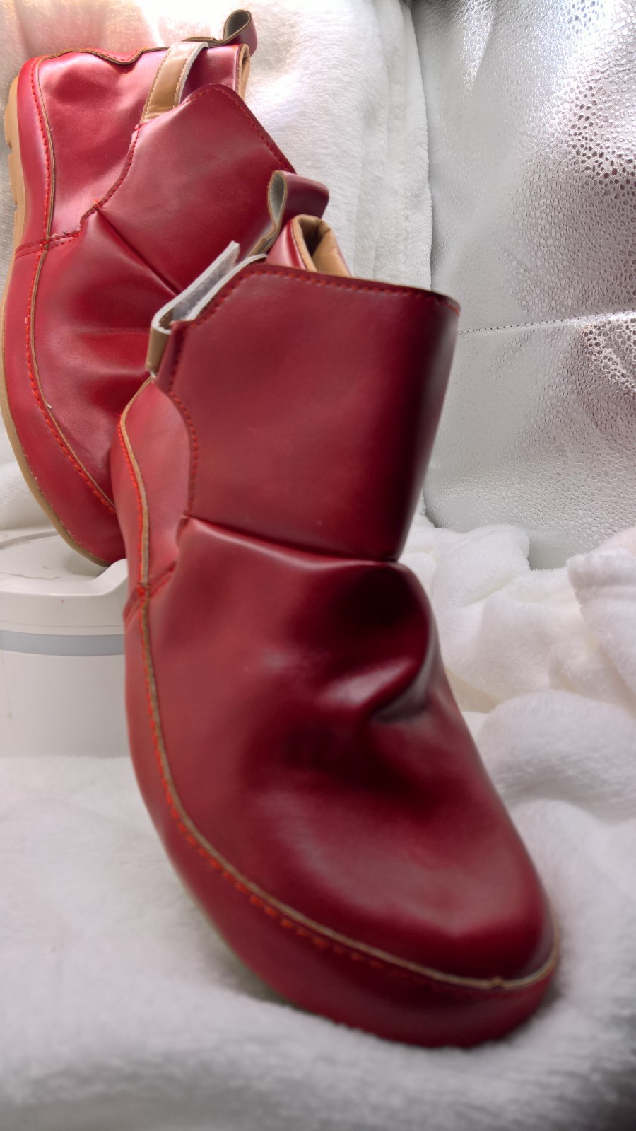 ANKLE CASUAL EVERYDAY BOOTIES IN COLOUR RED SIZE 40